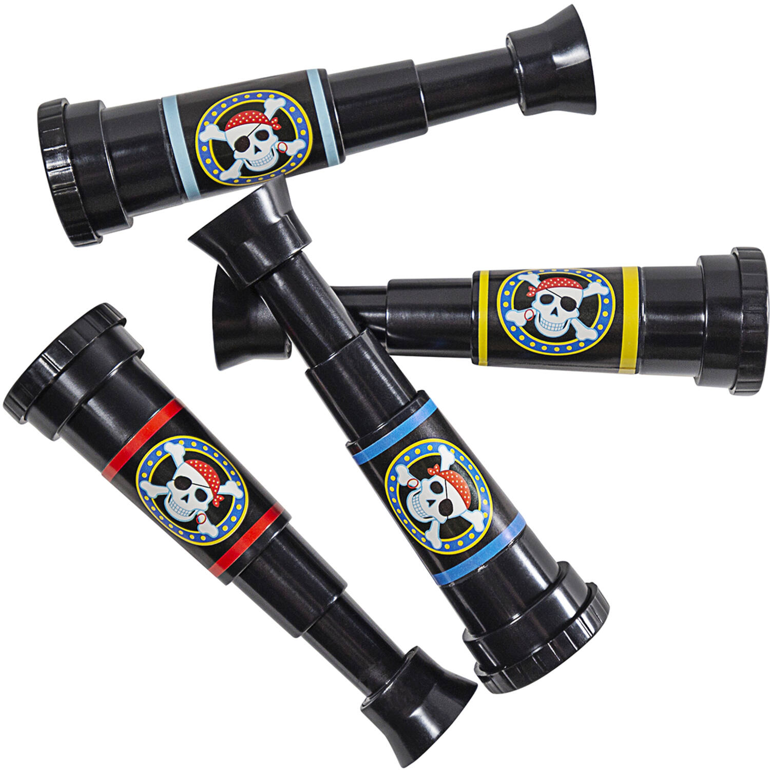 4 Telescopes Pirates Map Plastic 10.5 x 2.7 cm