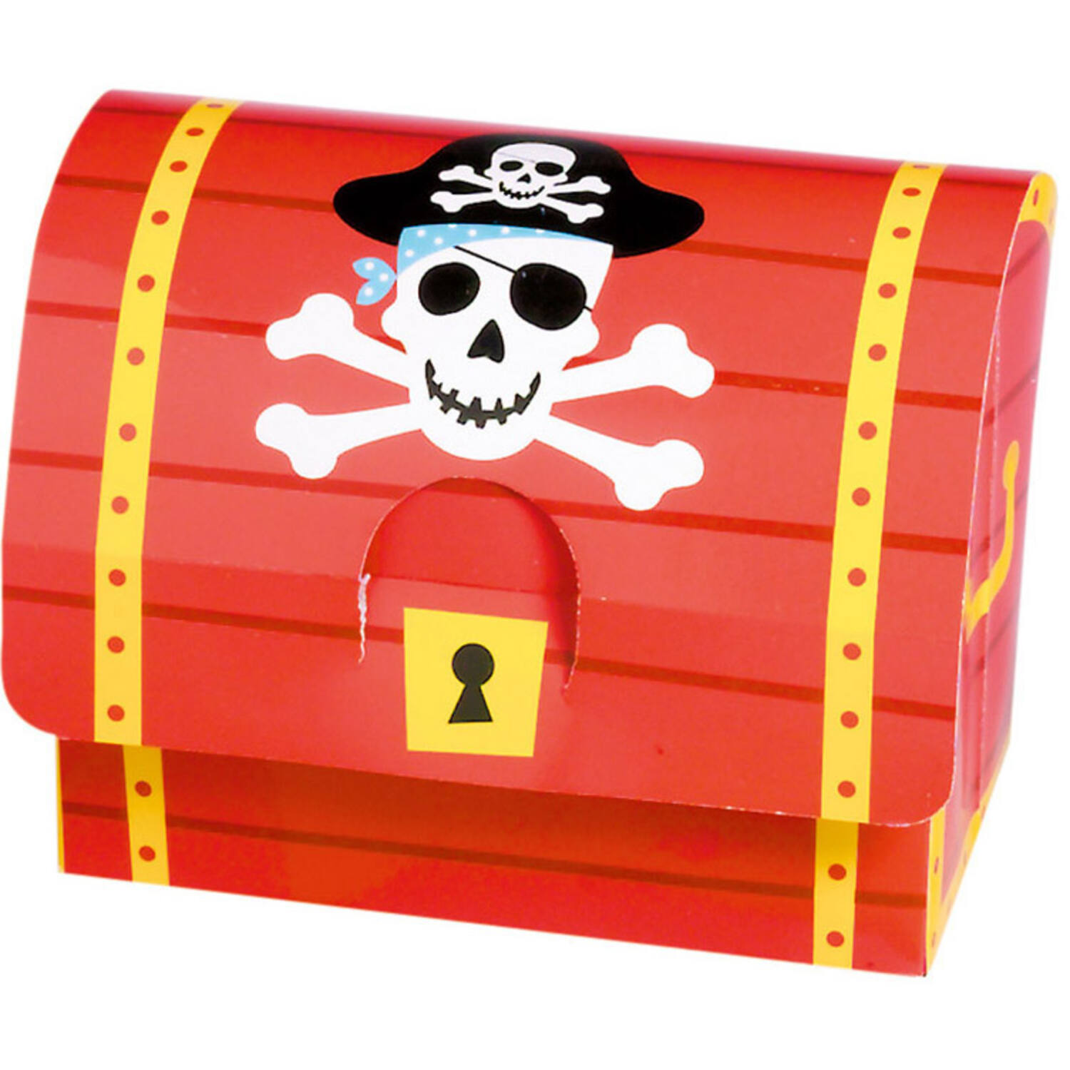 8 Favour Boxes Pirates Map Paper 8.2 x 10.7 x 6.3 cm