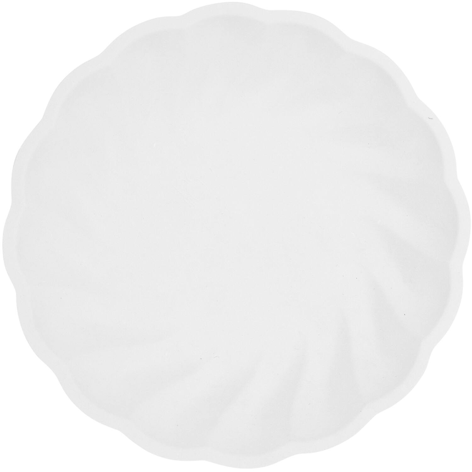 6 Plates Vert Decor Round White 18.8 cm