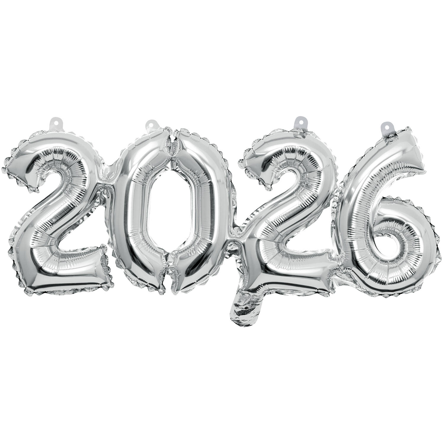 Block Phrase 2026 Silver Foil Balloon Packaged 60 x 22 cm