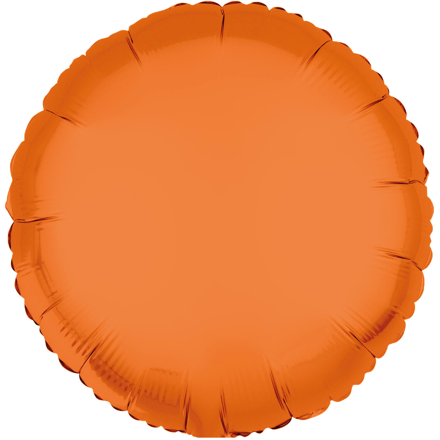 Foil Balloon Shape Round - Neon Orange - 45 cm