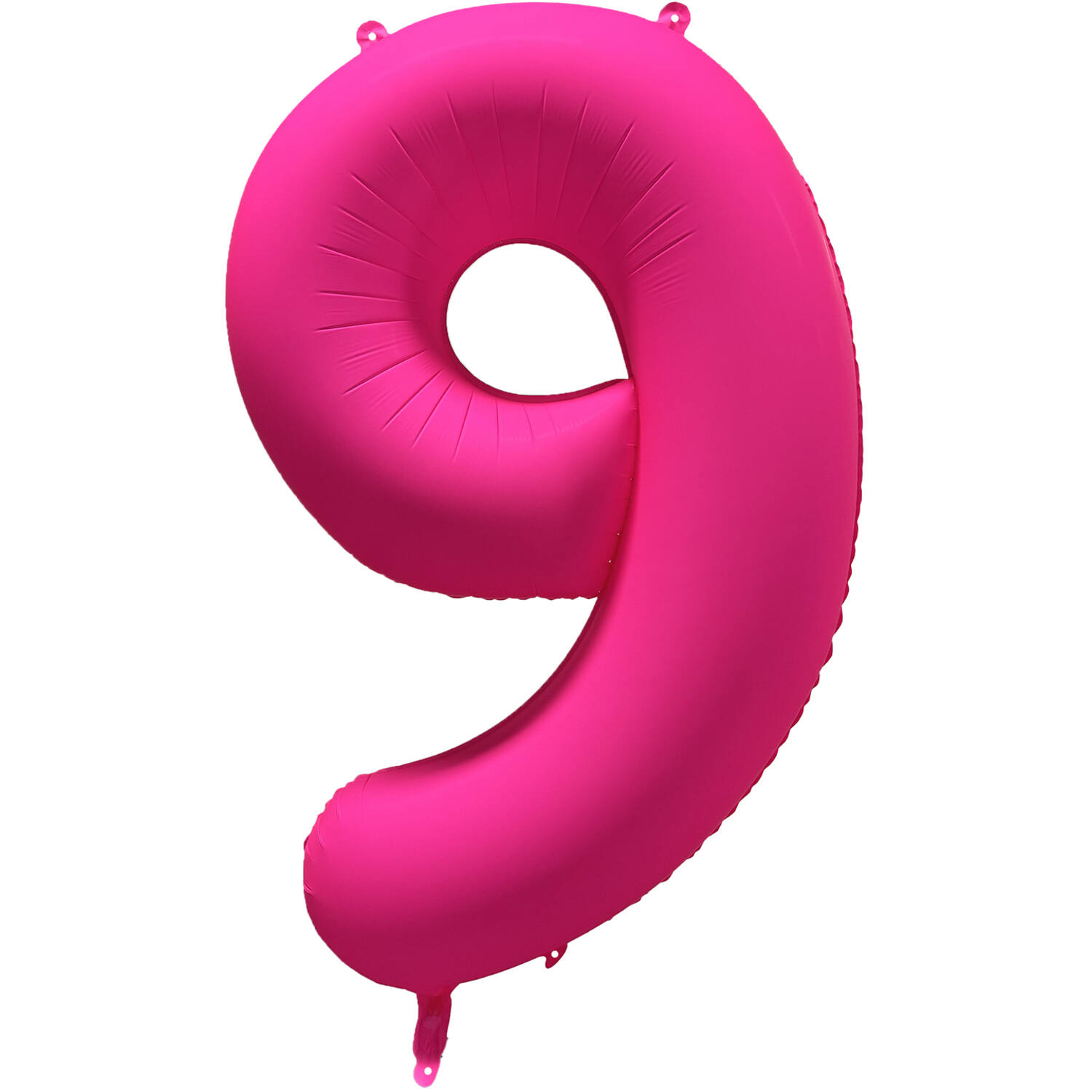Foil Balloon Number 9 - Neon Pink - 86 cm