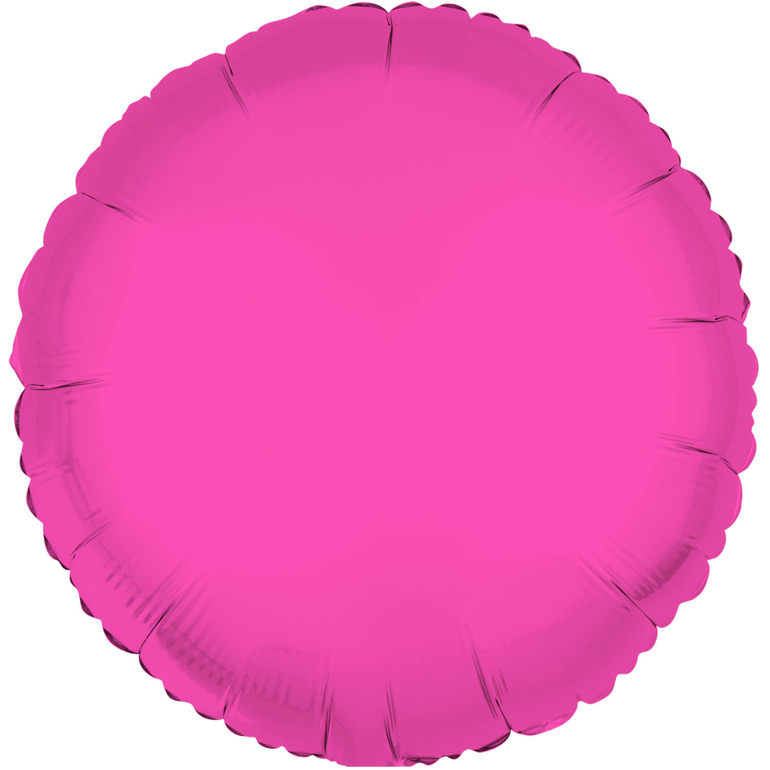 Foil Balloon Shape Round - Neon Pink - 45 cm