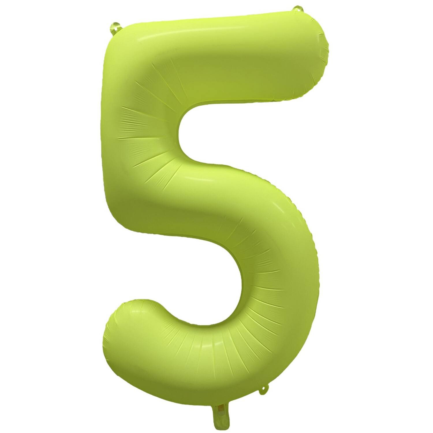 Foil Balloon Number 5 - Neon Yellow - 86 cm