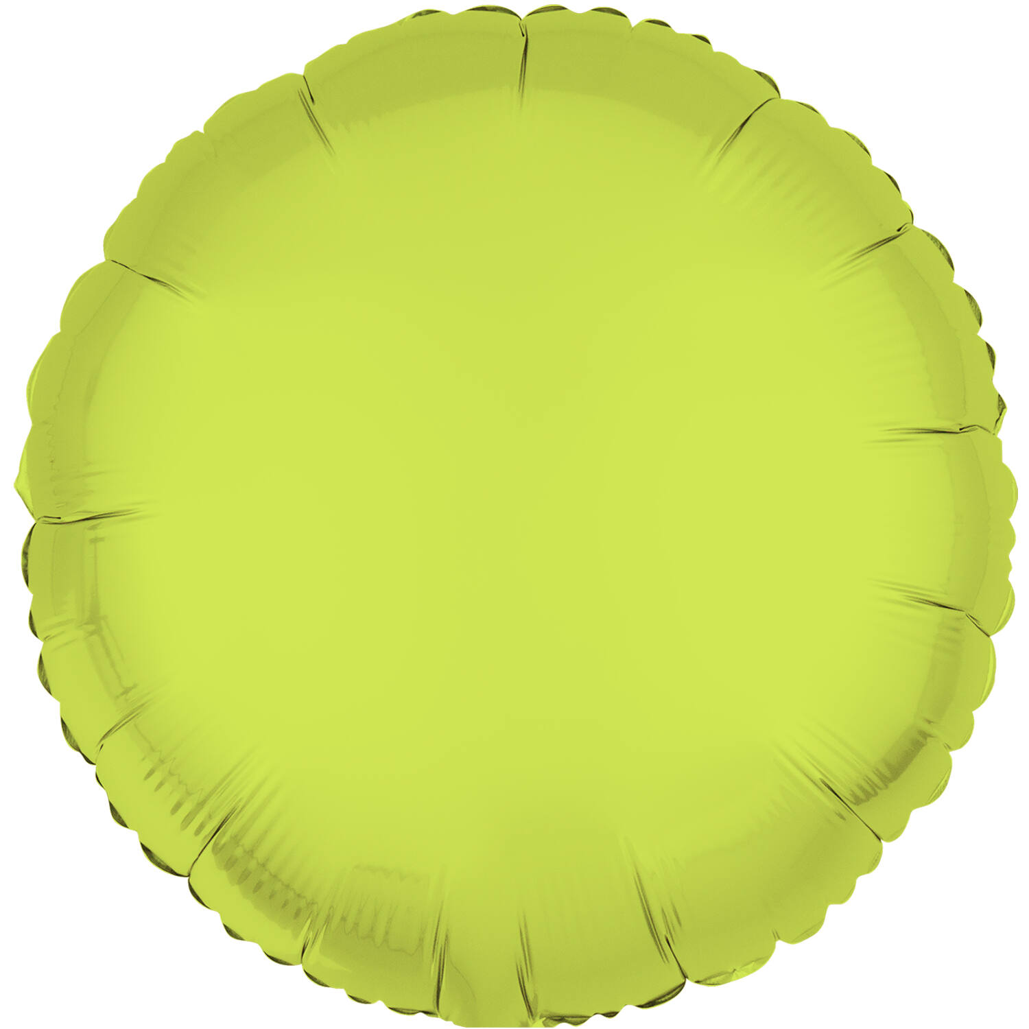 Foil Balloon Shape Round - Neon Yellow - 45 cm