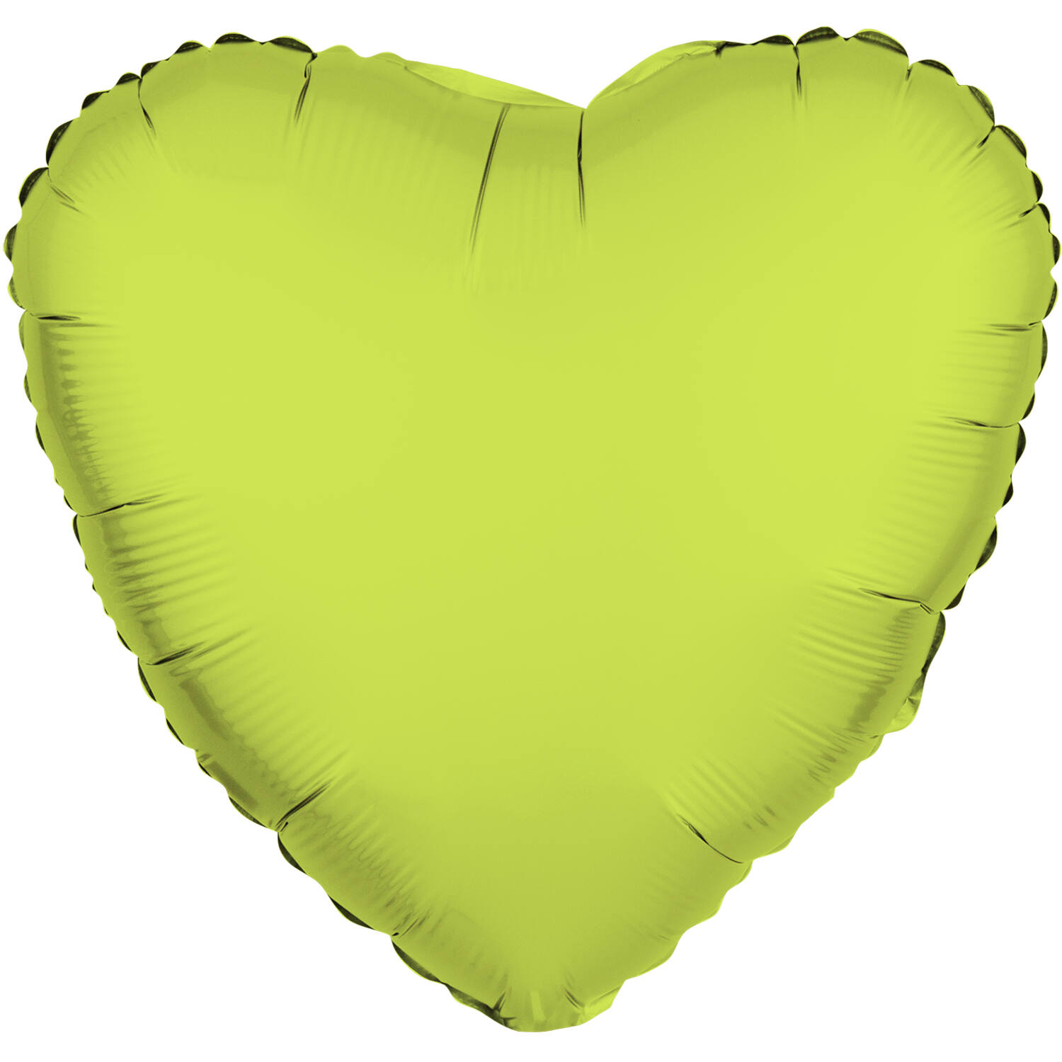Foil Balloon Shape Heart - Neon Yellow - 45 cm