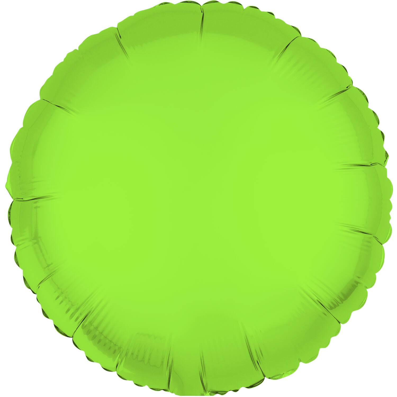 Foil Balloon Shape Round - Neon Green - 45 cm