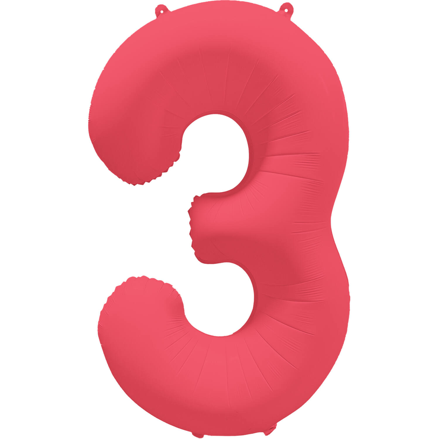 Foil Balloon Number 3 - Neon Red - 86 cm