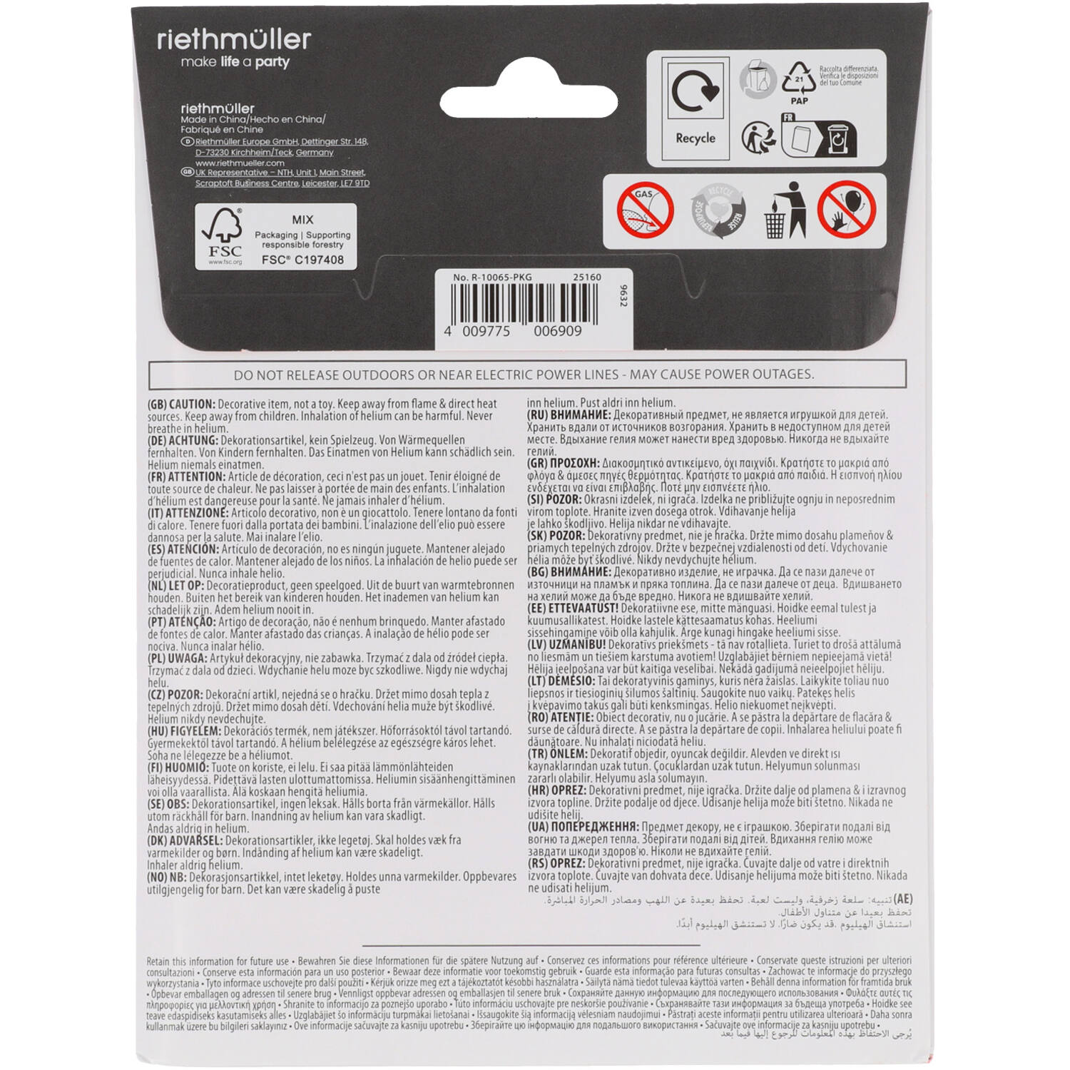 Foil Balloon Number 4 - Neon Red - 86 cm