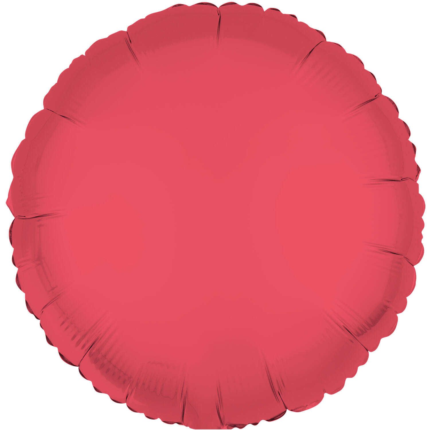 Foil Balloon Shape Round - Neon Red - 45 cm