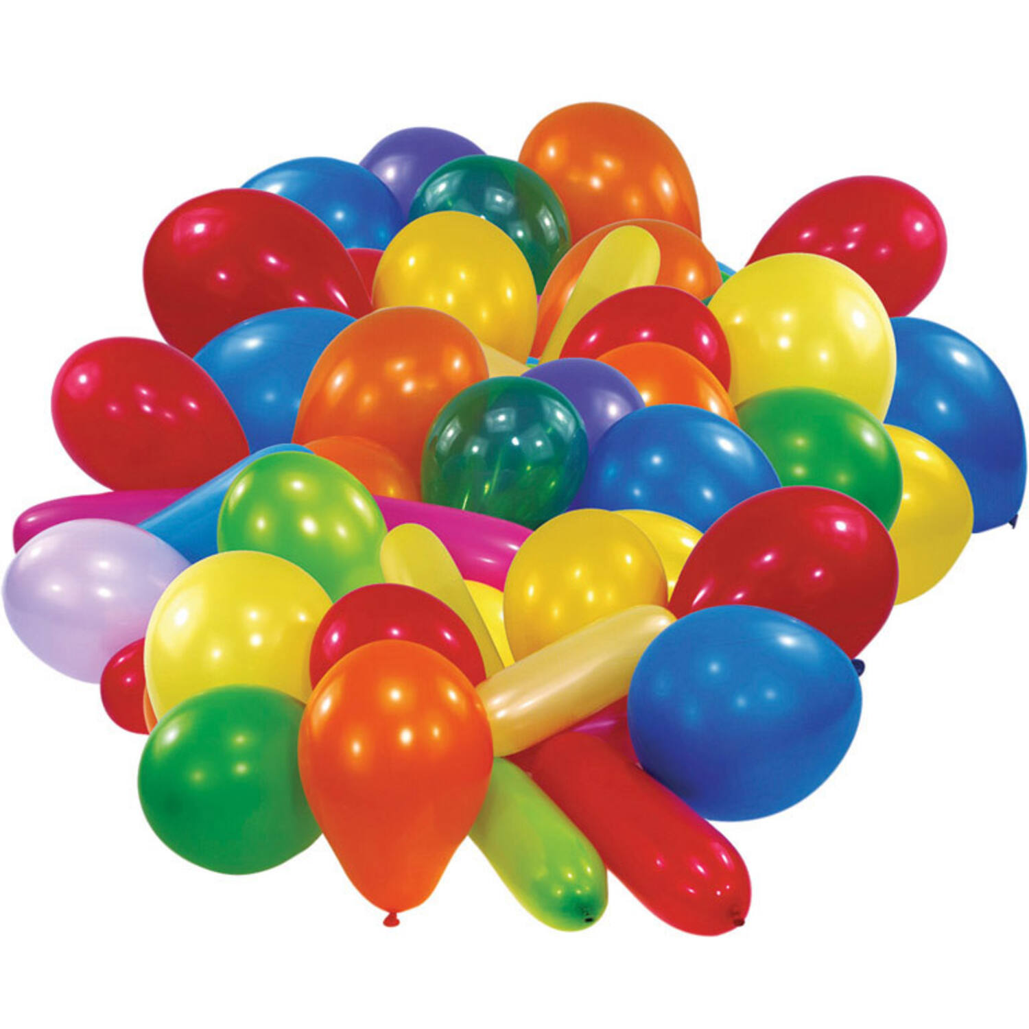 Latex Balloons - Assorted Colours and Shapes - 25 pieces