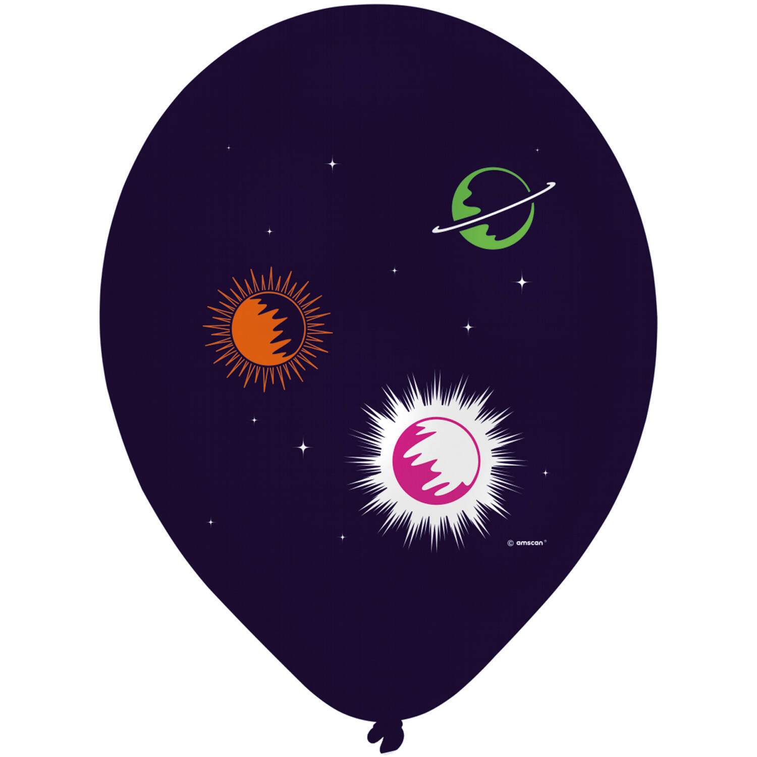 6 Latex Balloons Space Party 27.5 cm / 11"