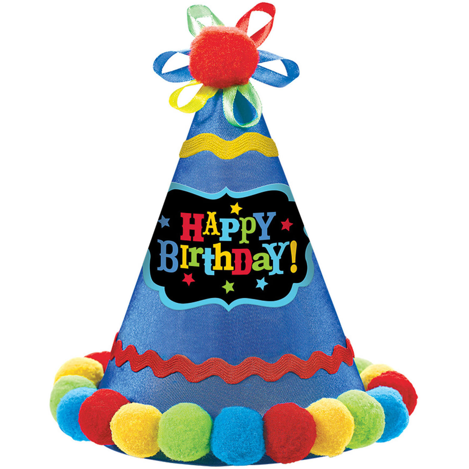Party Cone Hat Birthday Brights Paper / Fabric Height 20.9 cm