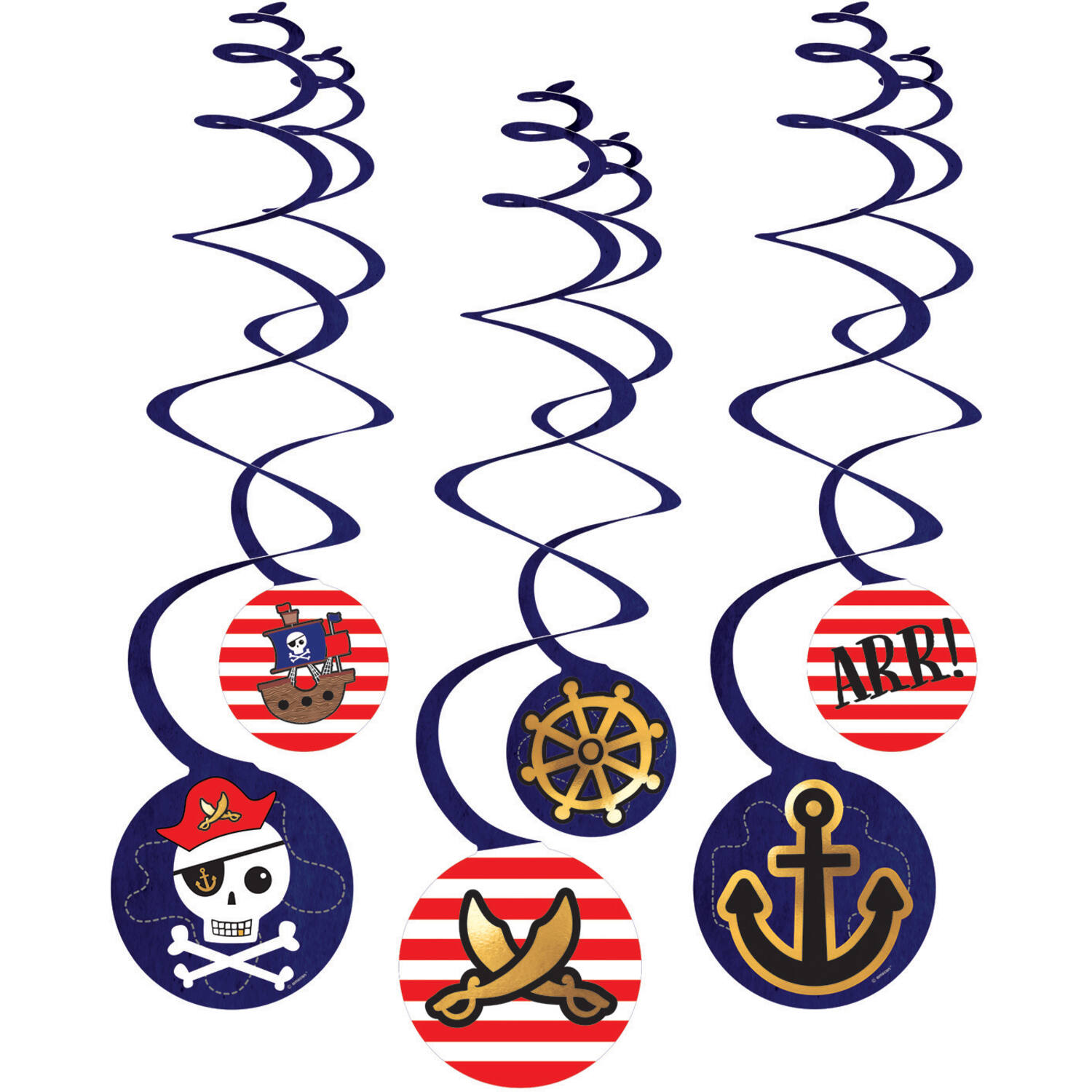 6 Swirl Decoration Pirates Map
