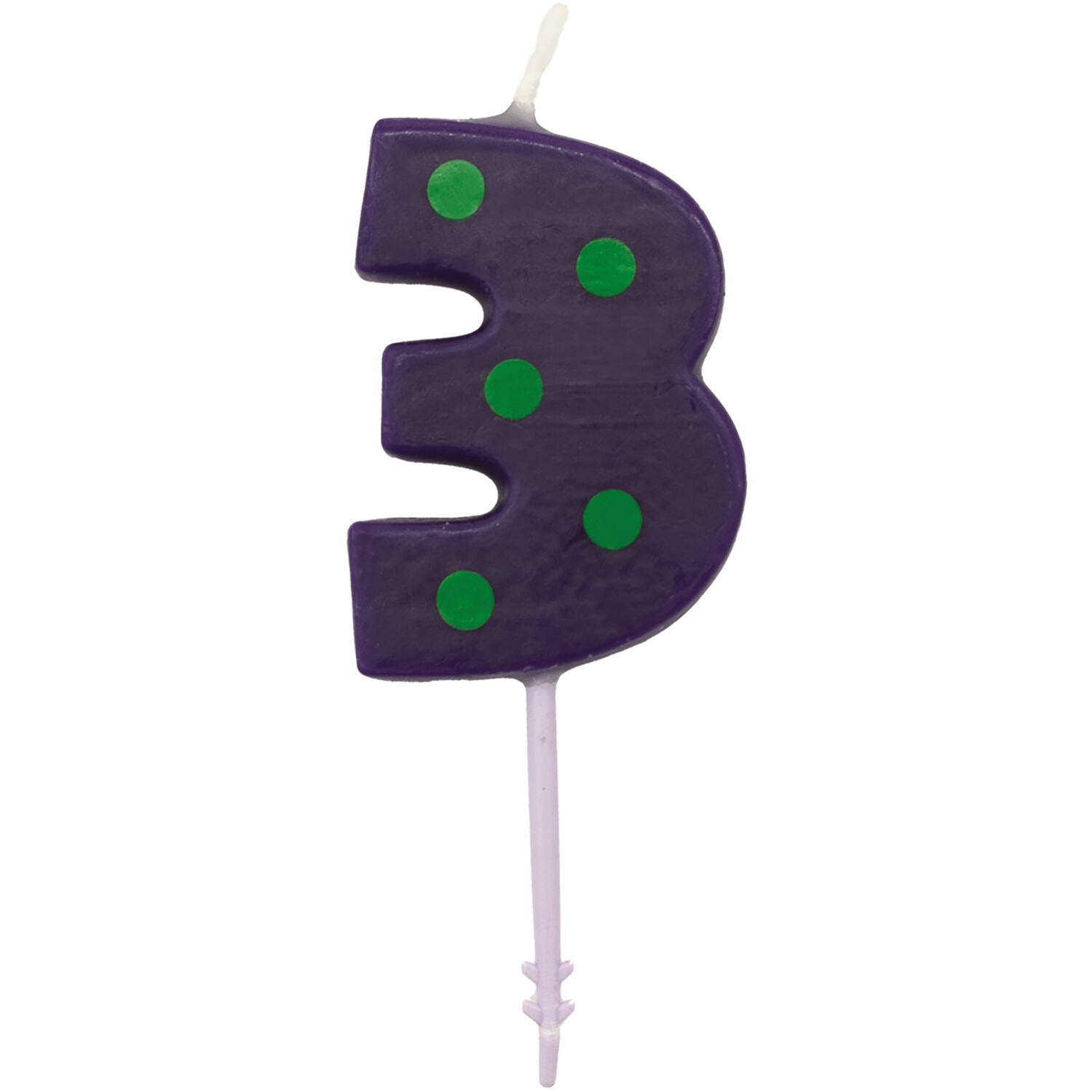 Candle 3 Dots & Stripes Height 7.6 cm