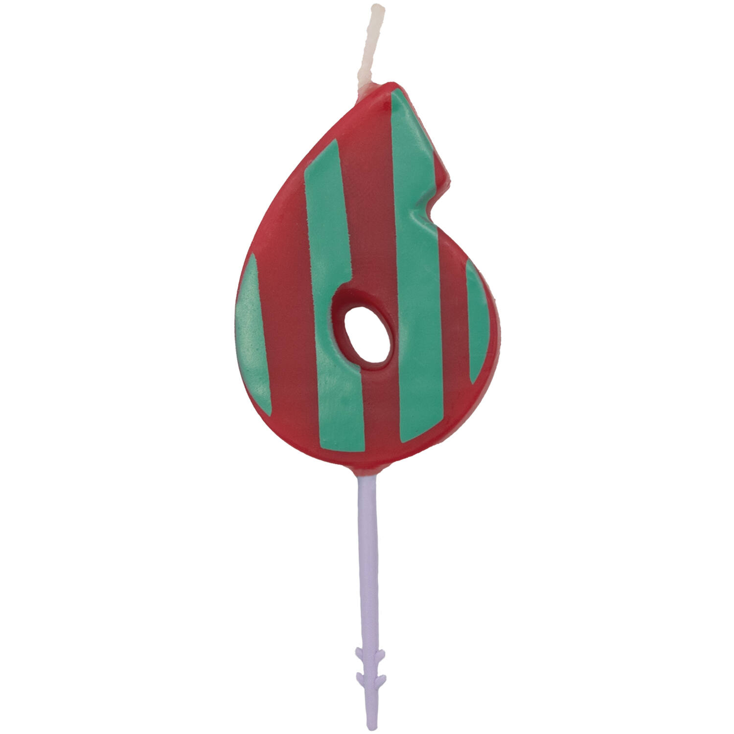 Candle 6 Dots & Stripes Height 7.6 cm