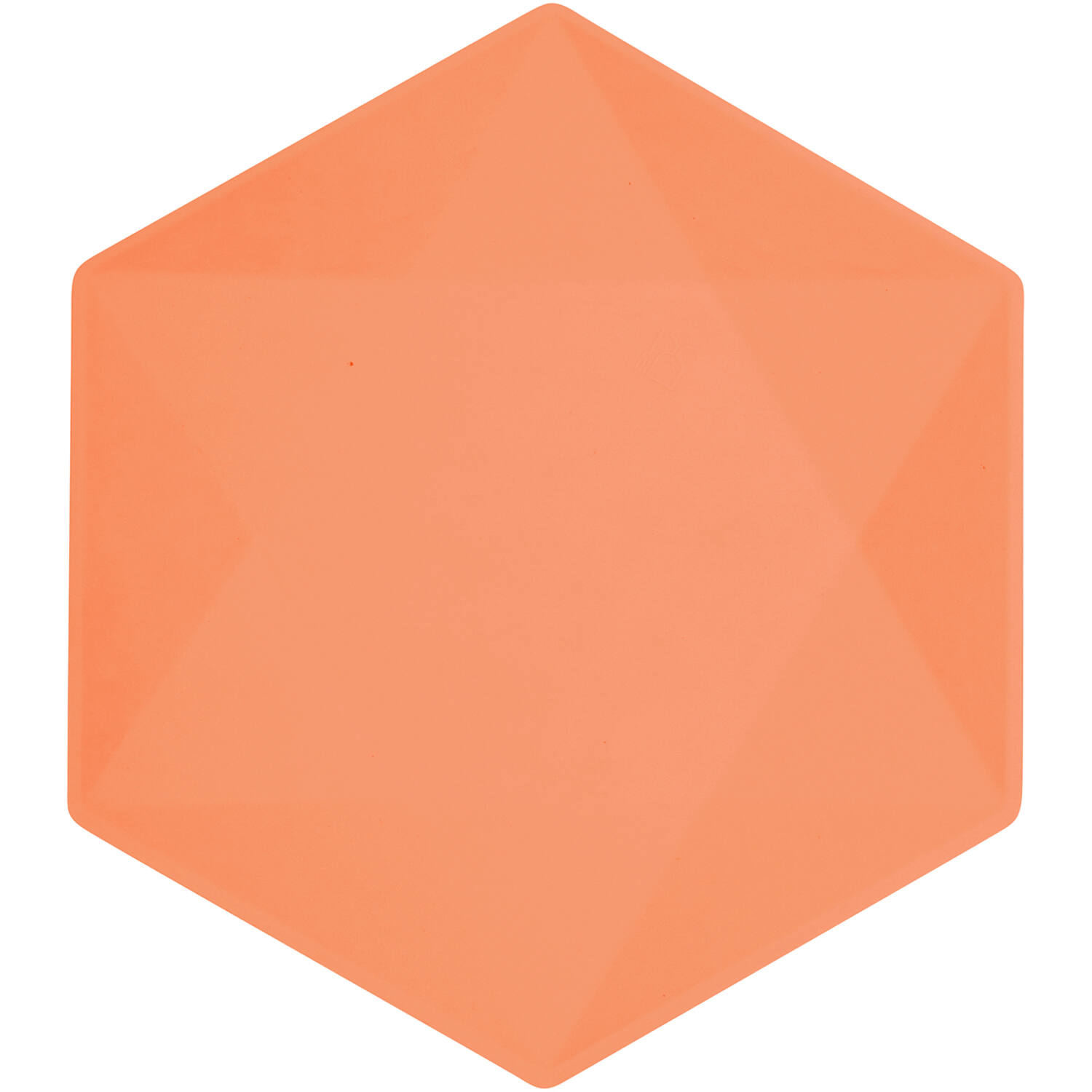 6 Plates Vert Decor Hexagonal Dark Orange 26.1 x 22.6 cm