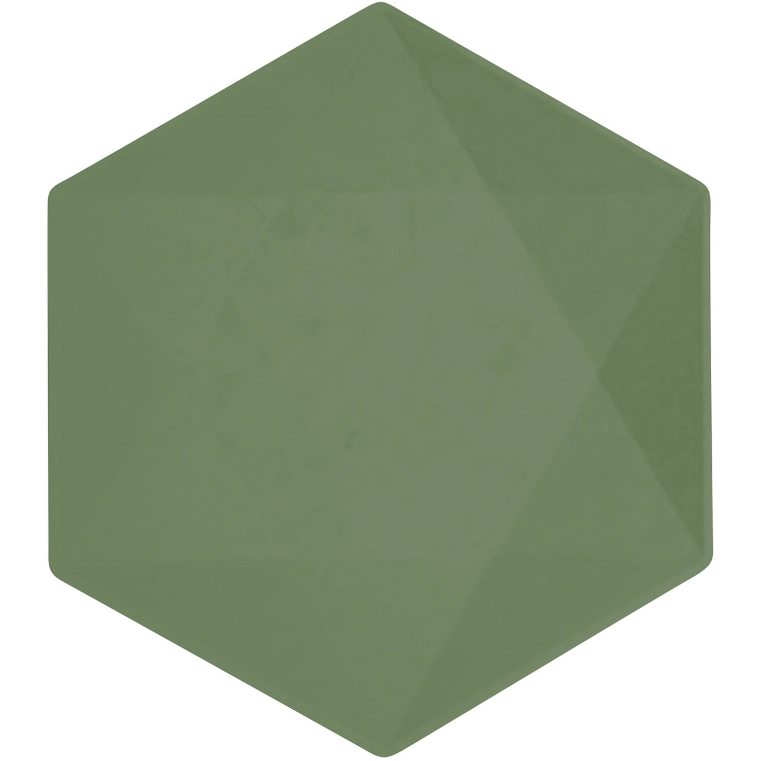 6 Plates Vert Decor Hexagonal Dark Green 26.1 x 22.6 cm