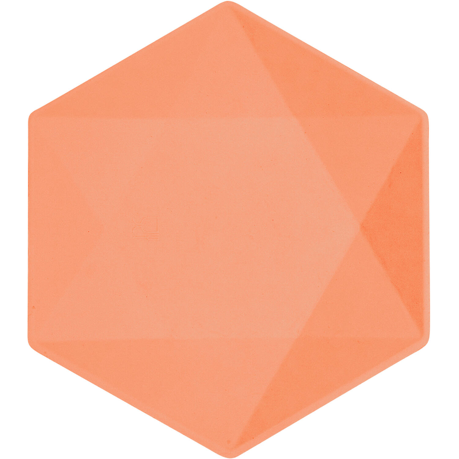6 Plates Vert Decor Hexagonal Dark Orange 20.8 x 18.1 cm