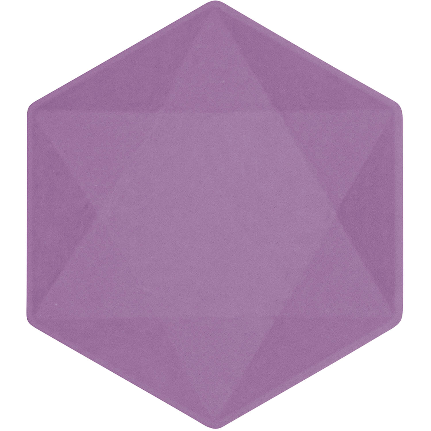 6 Plates Vert Decor Hexagonal Dark Purple 20.8 x 18.1 cm