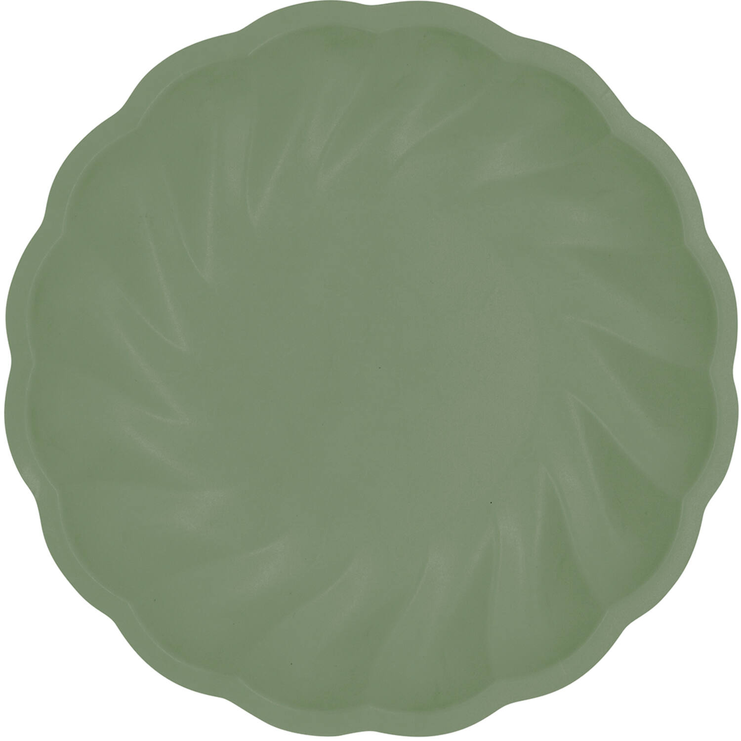 6 Plates Vert Decor Round Dark Green 22.9 cm