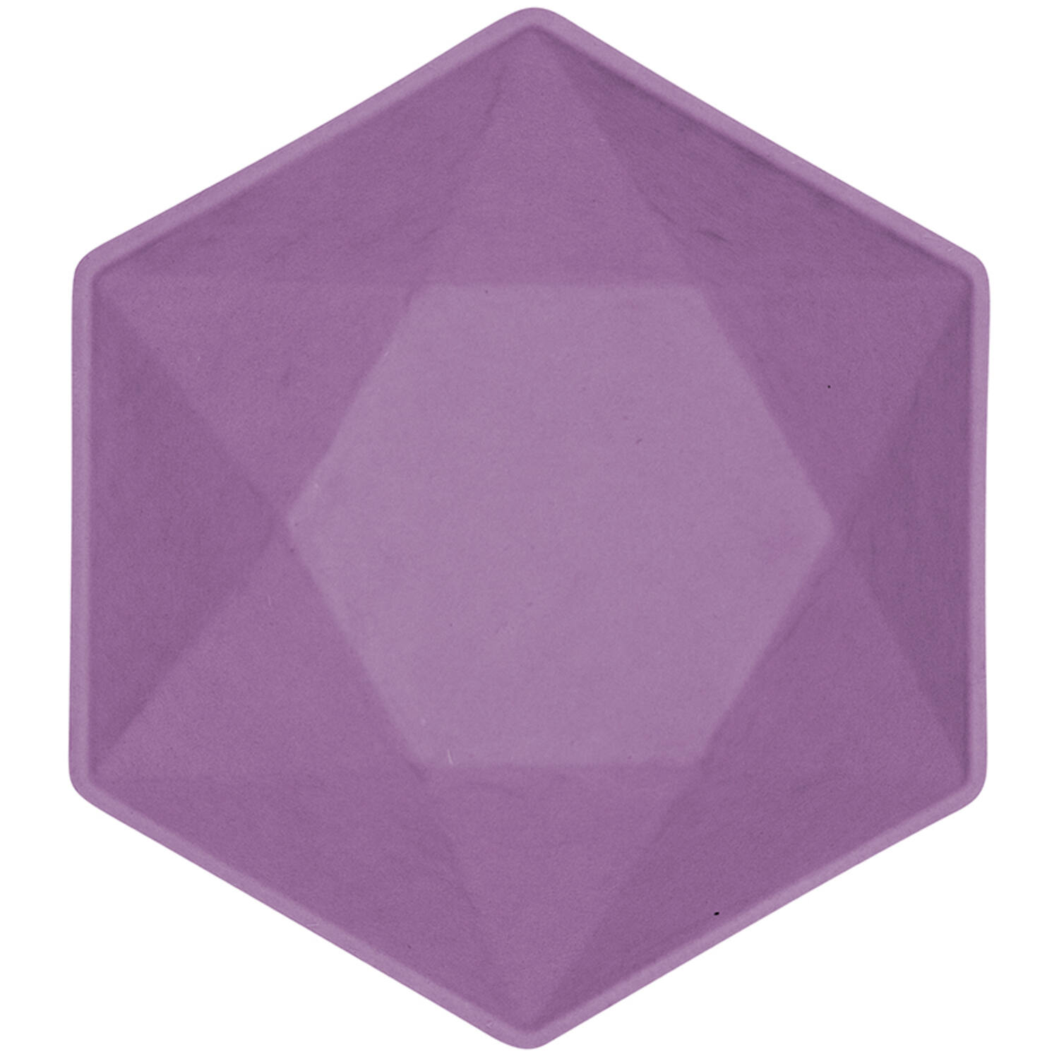 6 Bowls Vert Decor Hexagonal Dark Purple 15.8 x 13.7 cm