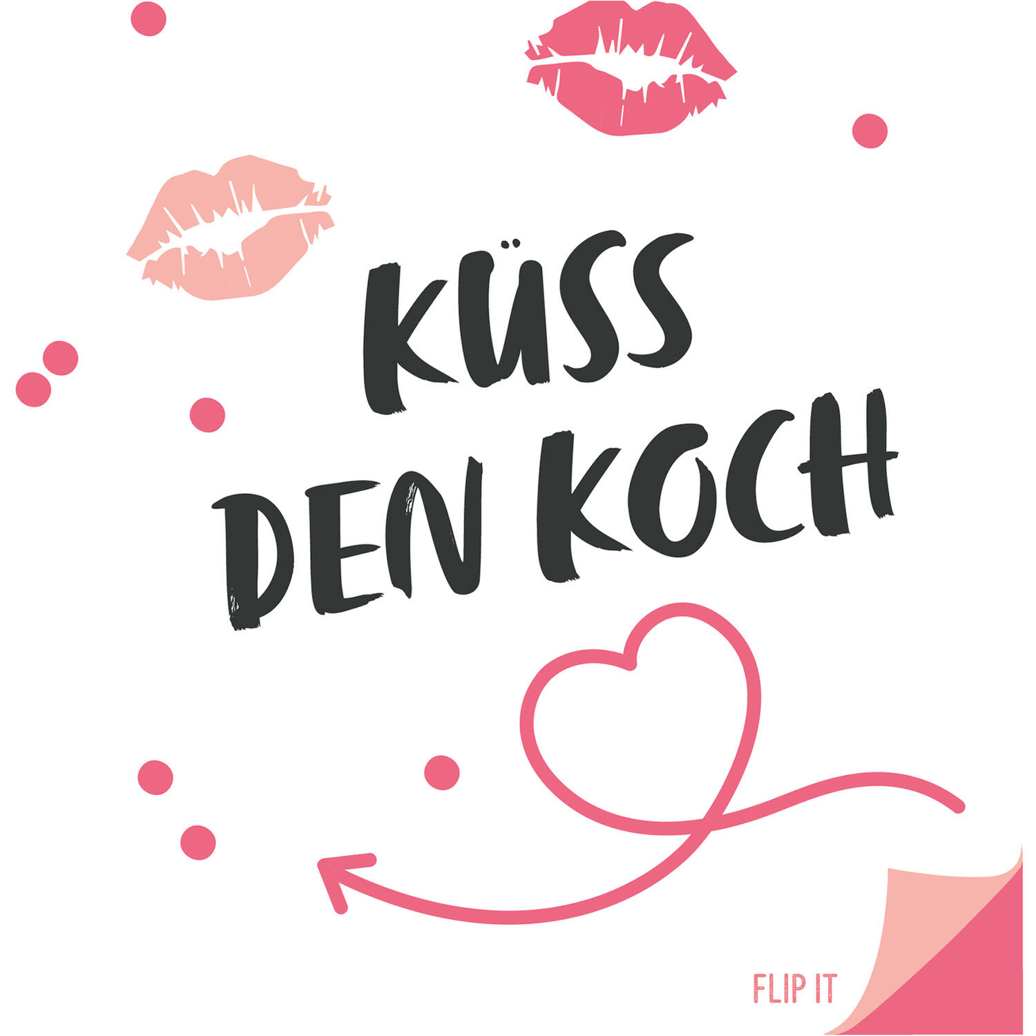 12 Flip Napkins Flirt Party GER Double-Sided Print 33 x 33 c
