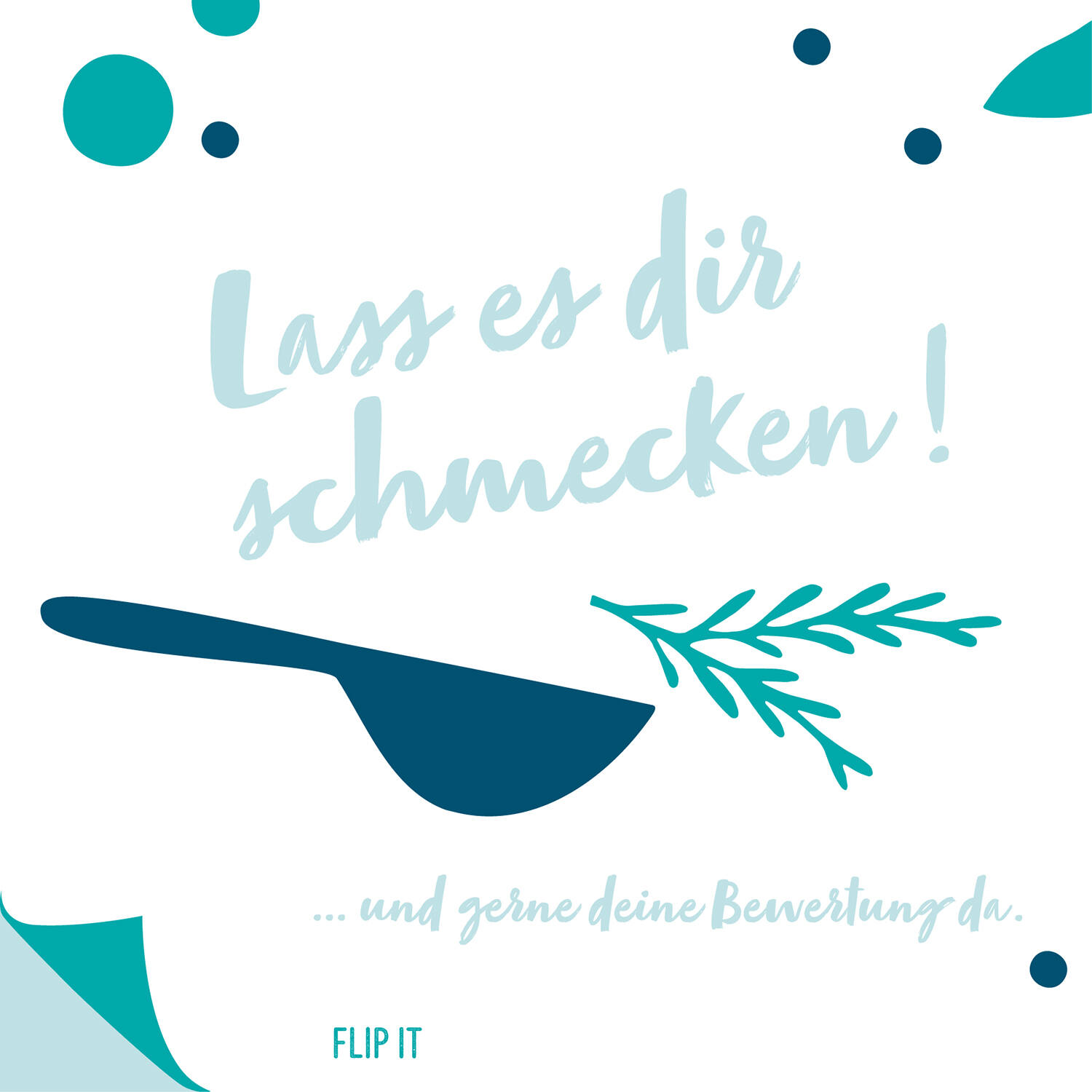12 Flip Napkins Dinner GER Double-Sided Print 33 x 33 cm