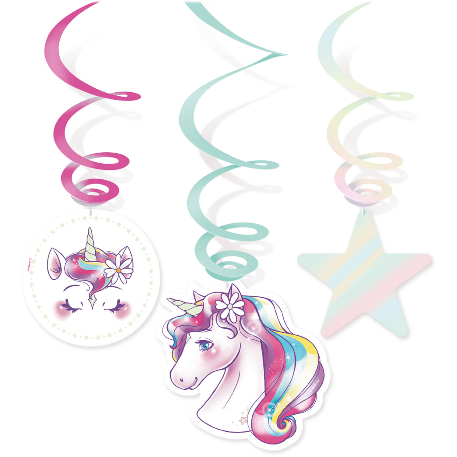6 Swirl Decorations Unicorn Dreams Paper