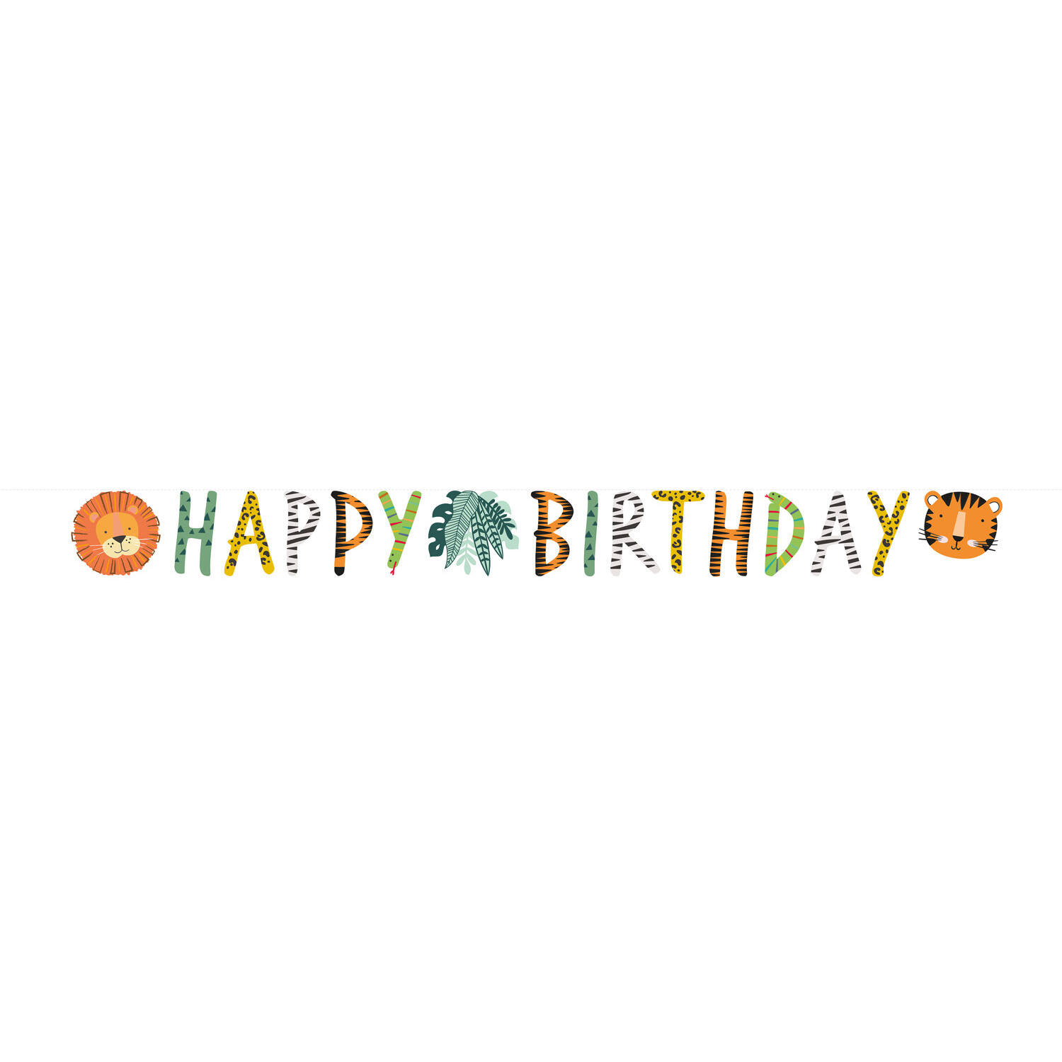 Letter Banner Get Wild Paper 180 x 15 cm