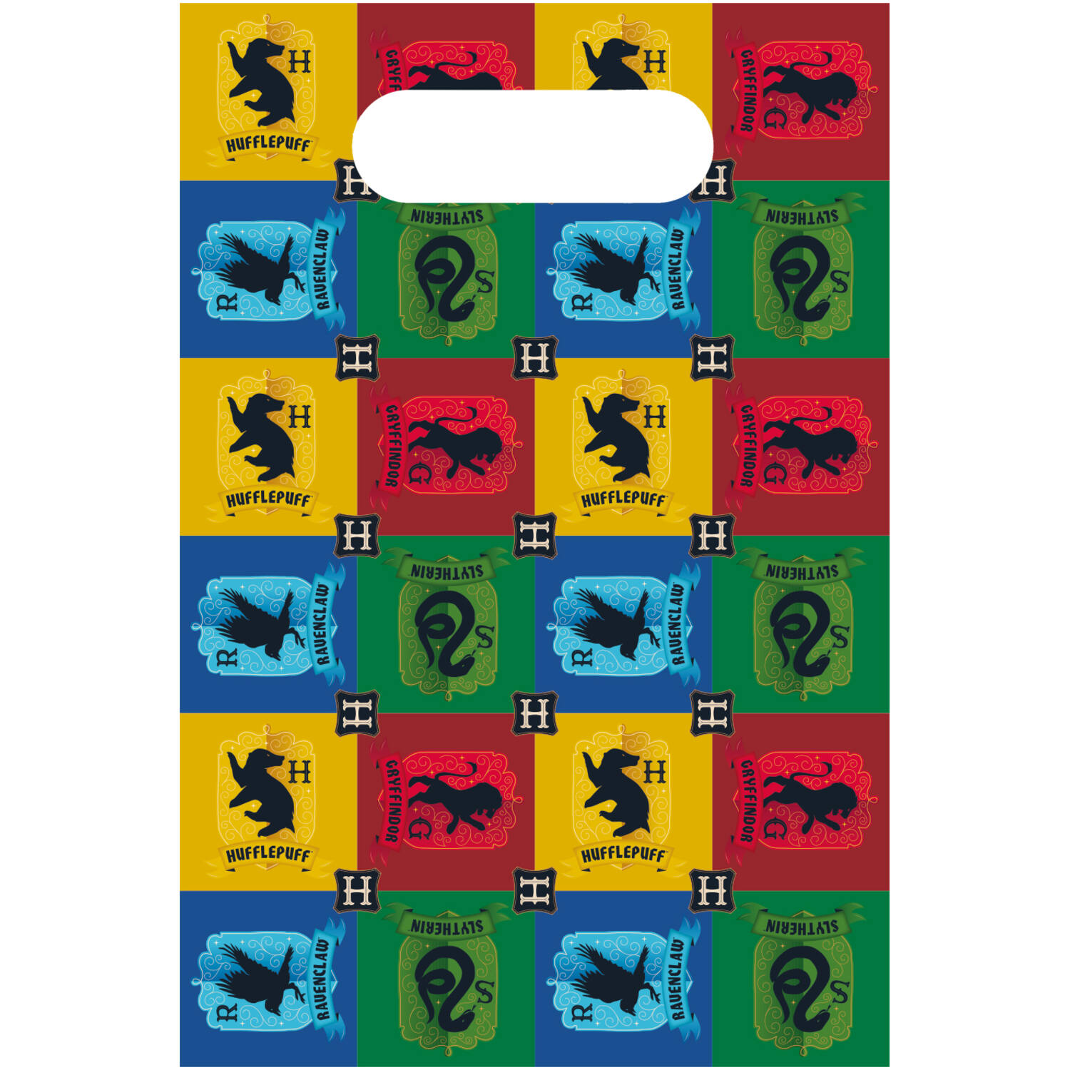 8 Party Bags Harry Potter Houses Paper 15,8 x 23,6 cm