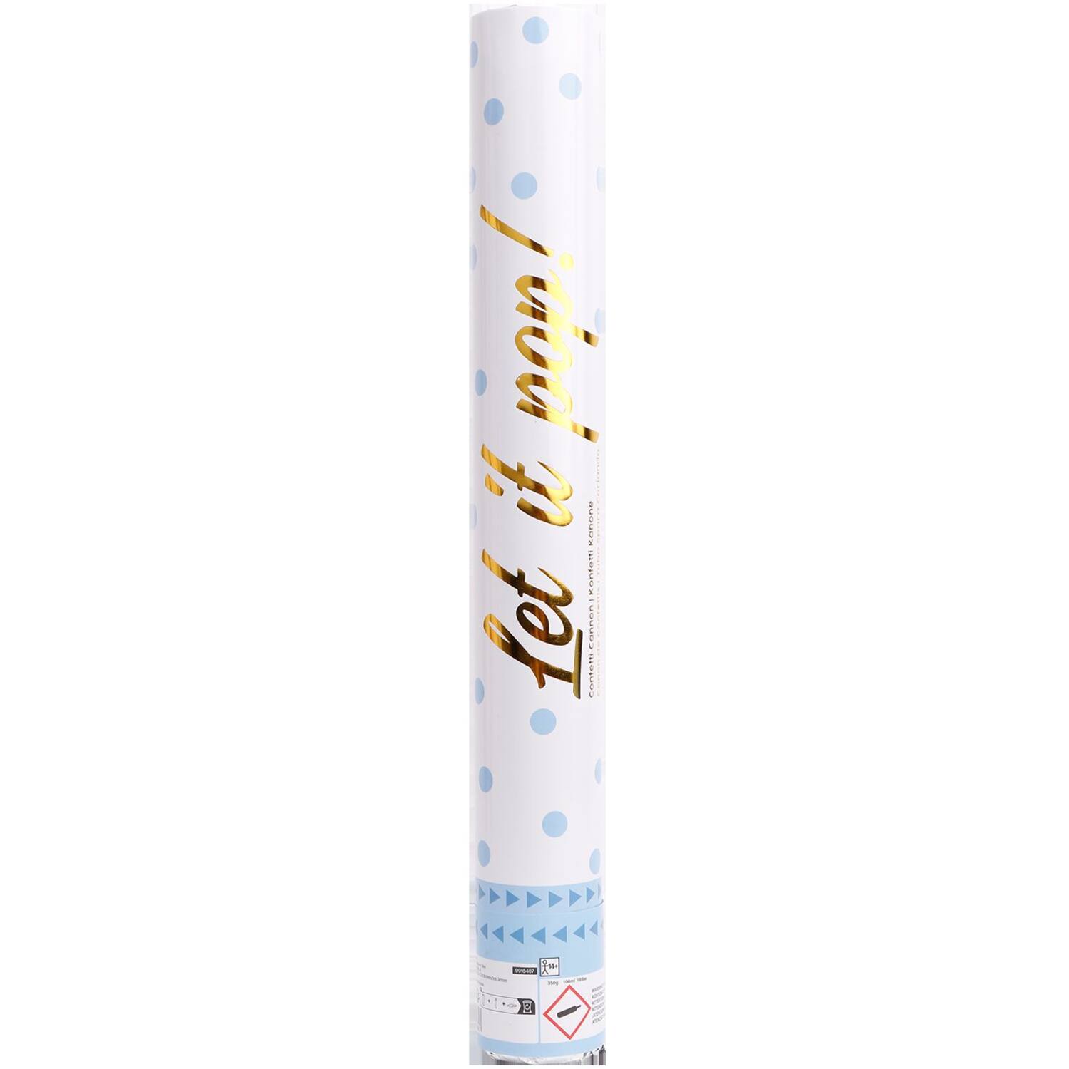 Confetti Cannon Blue Round Paper 40 cm