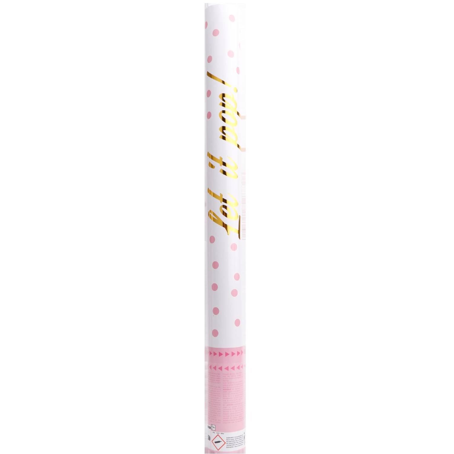 Confetti Cannon Pink Round Paper 60 cm