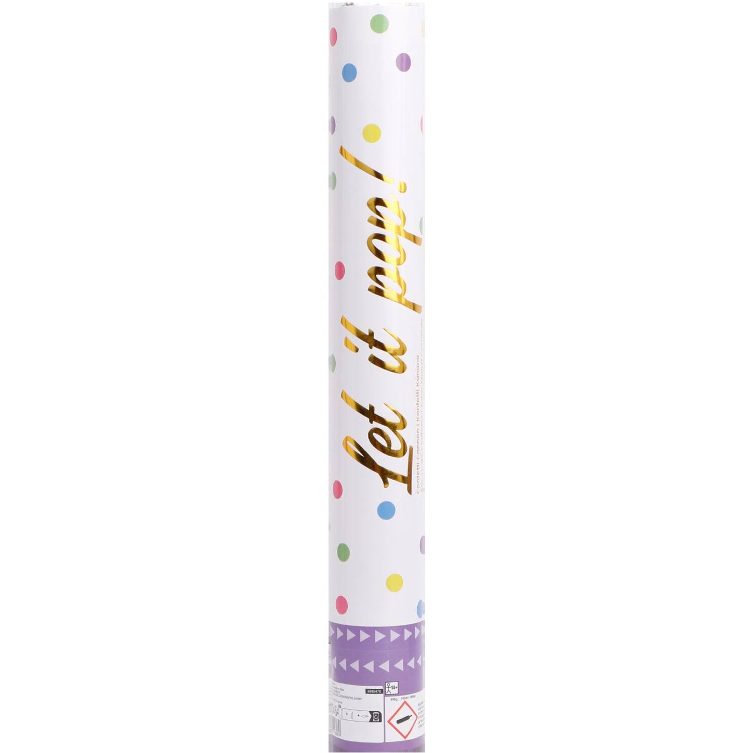 Confetti Cannon Multicolor Round Paper 40 cm