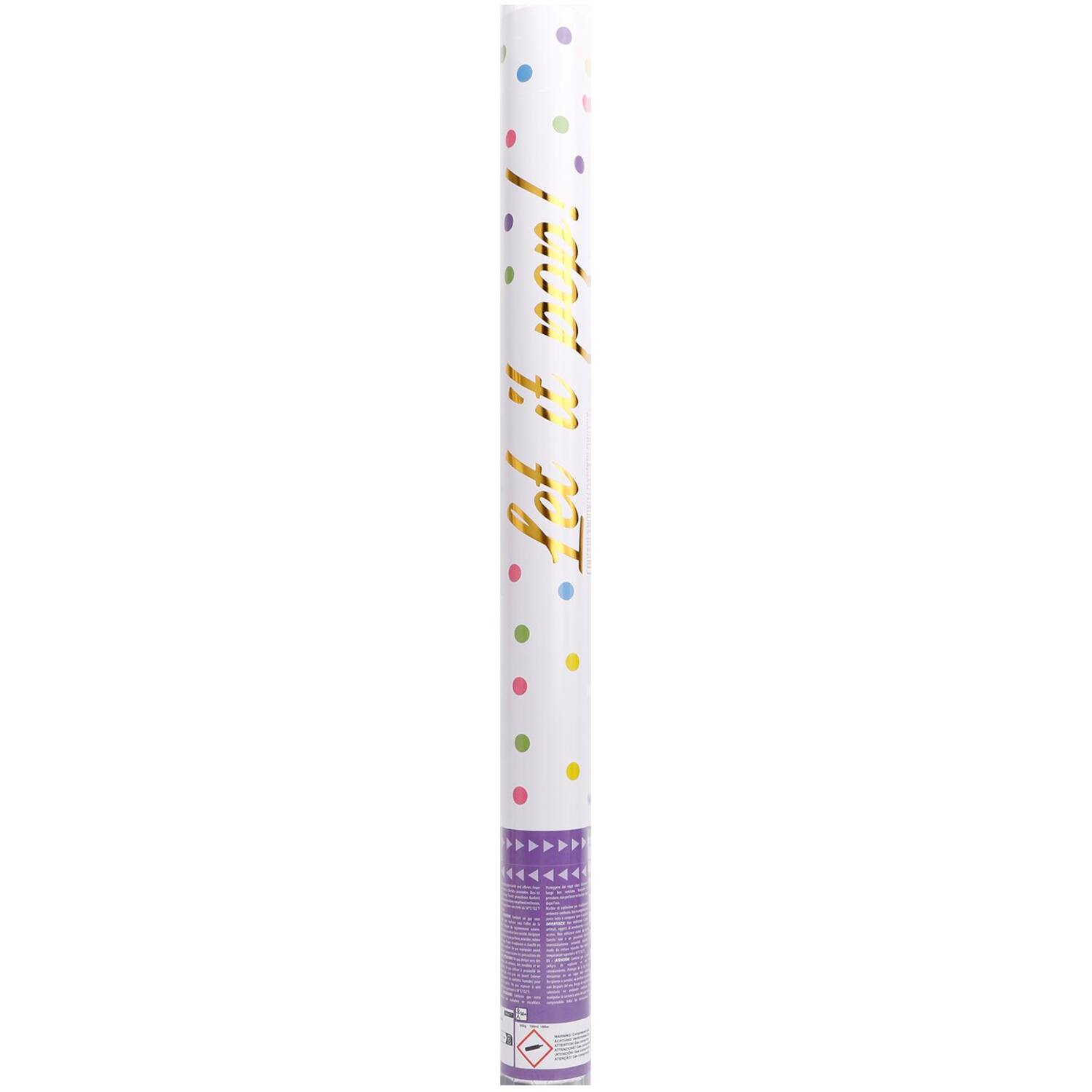 Confetti Cannon Multicolor Round Paper 60 cm