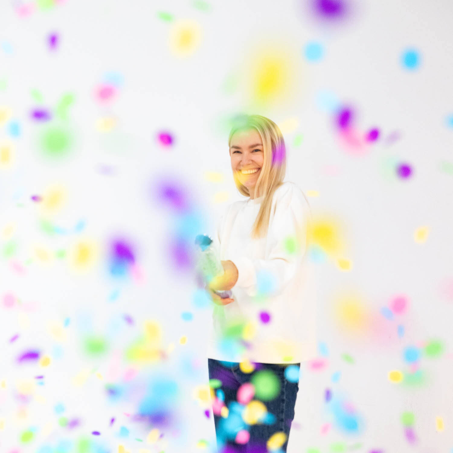Confetti Cannon Multicolor Round Paper 60 cm
