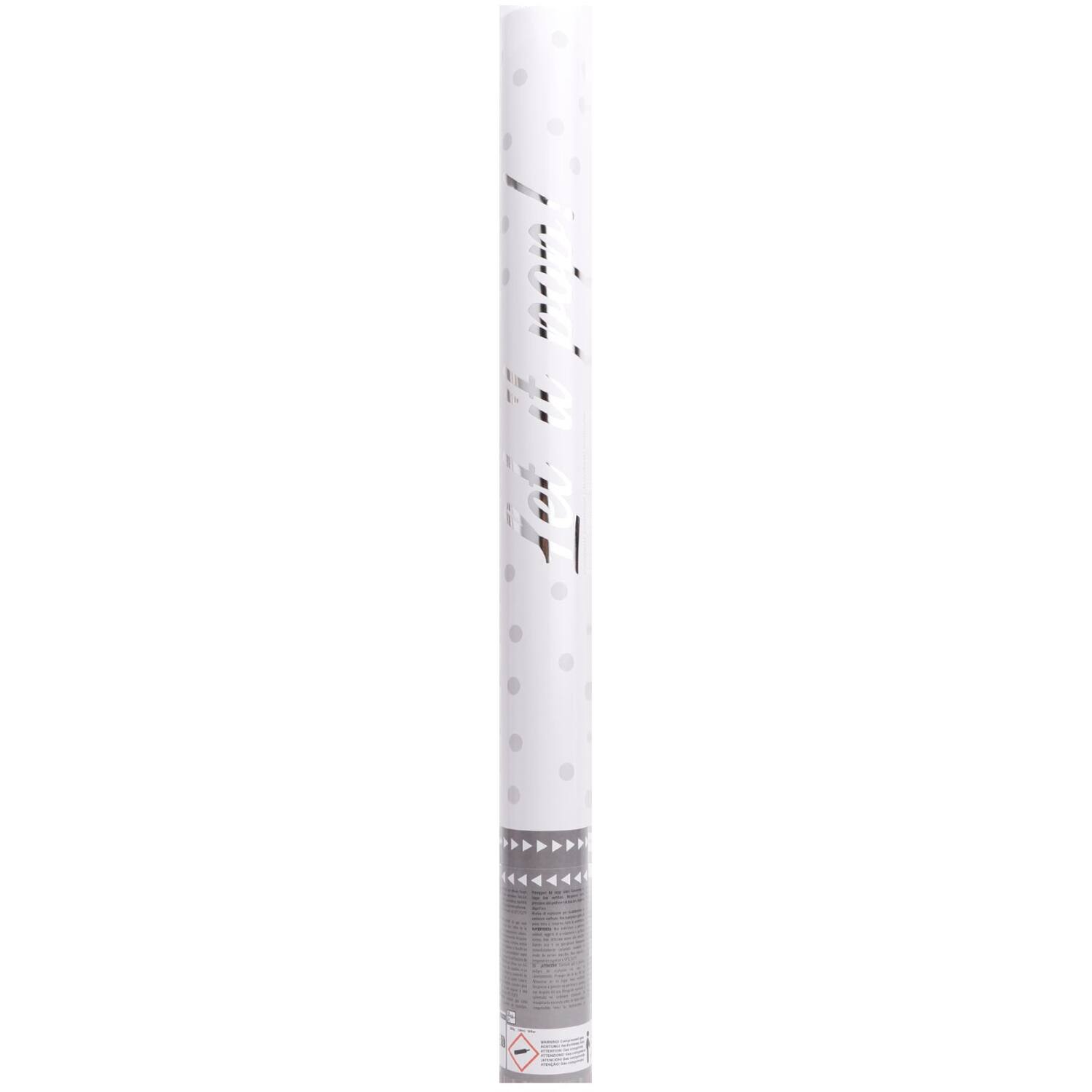 Confetti Cannon White Round Paper 60 cm