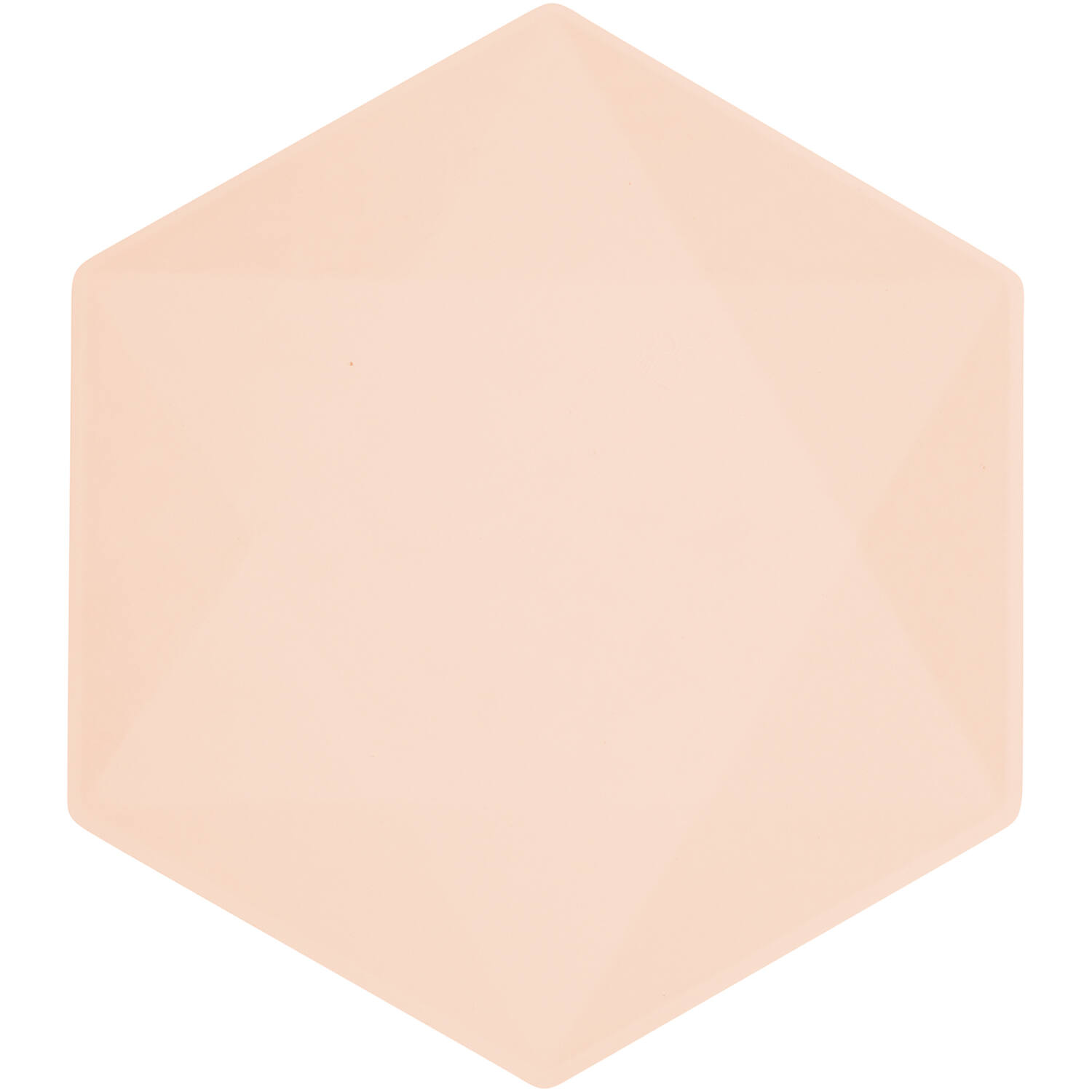 6 Plates Vert Decor Hexagonal Apricot 26.1 x 22.6 cm
