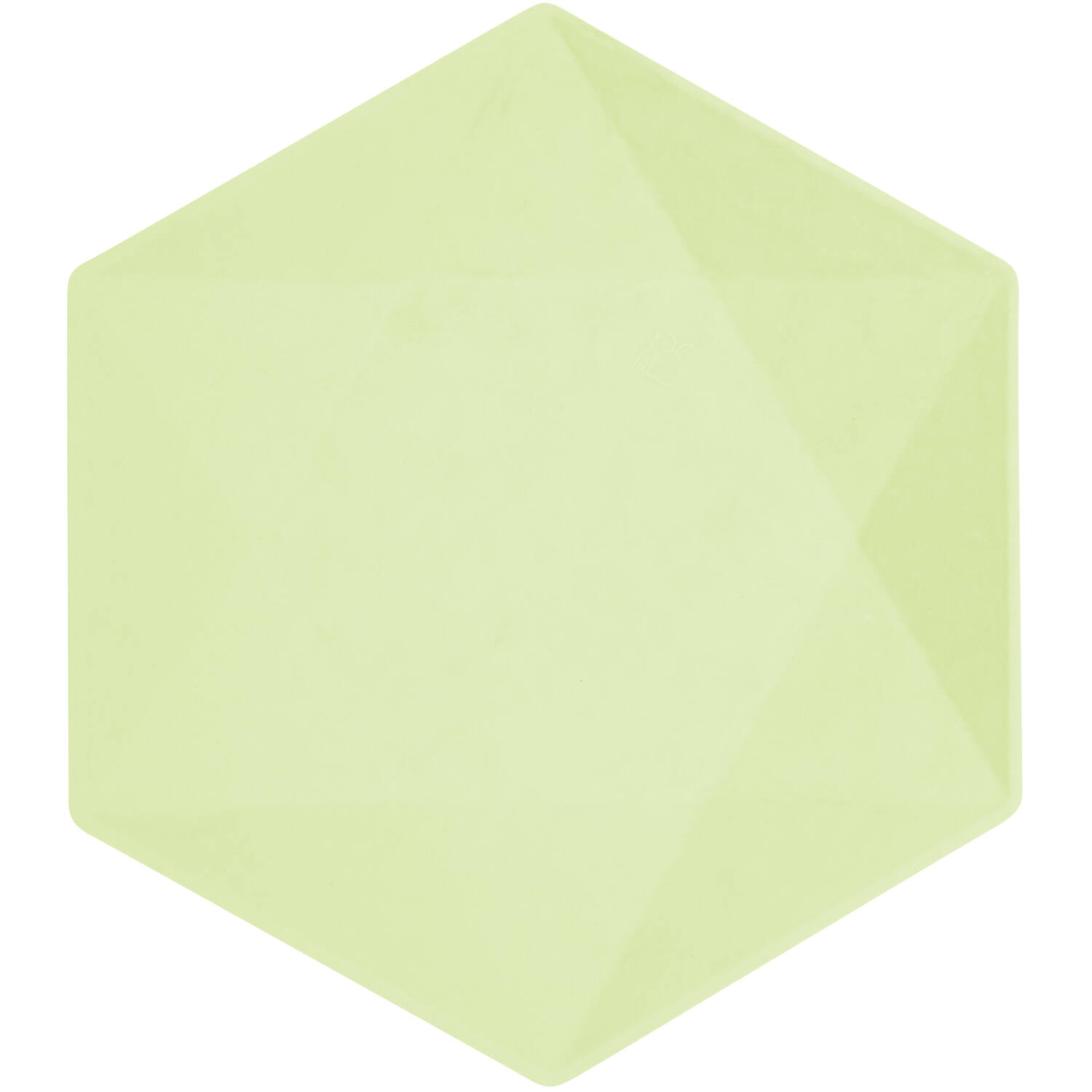 6 Plates Vert Decor Hexagonal Green 26.1 x 22.6 cm