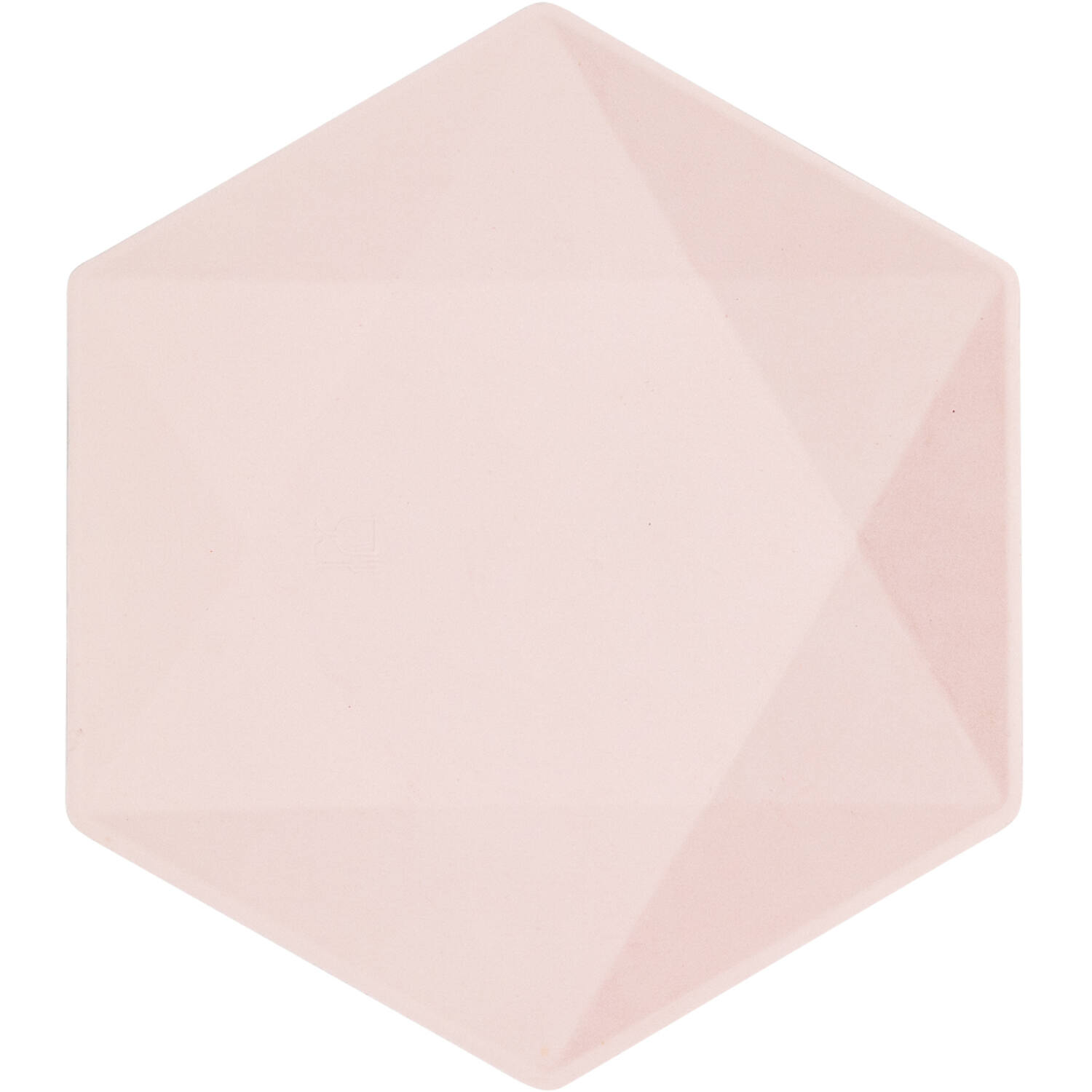 6 Plates Vert Decor Hexagonal Pink 20.8 x 18.1 cm