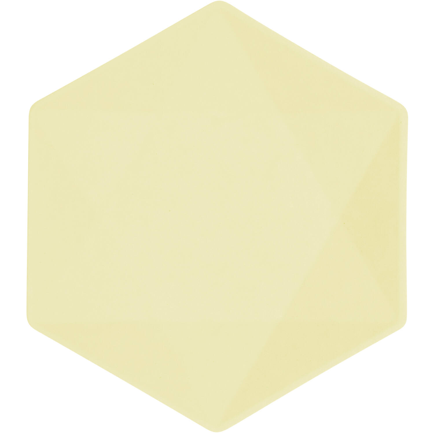 6 Plates Vert Decor Hexagonal Yellow 20.8 x 18.1 cm