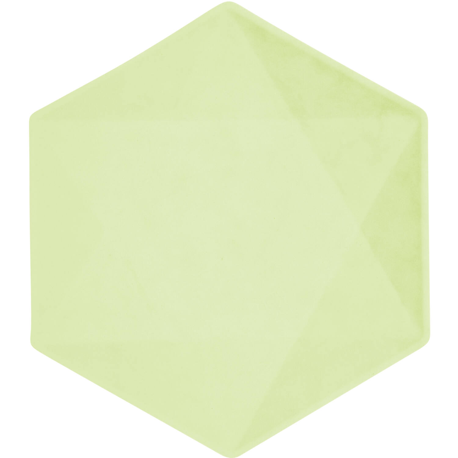 6 Plates Vert Decor Hexagonal Green 20.8 x 18.1 cm