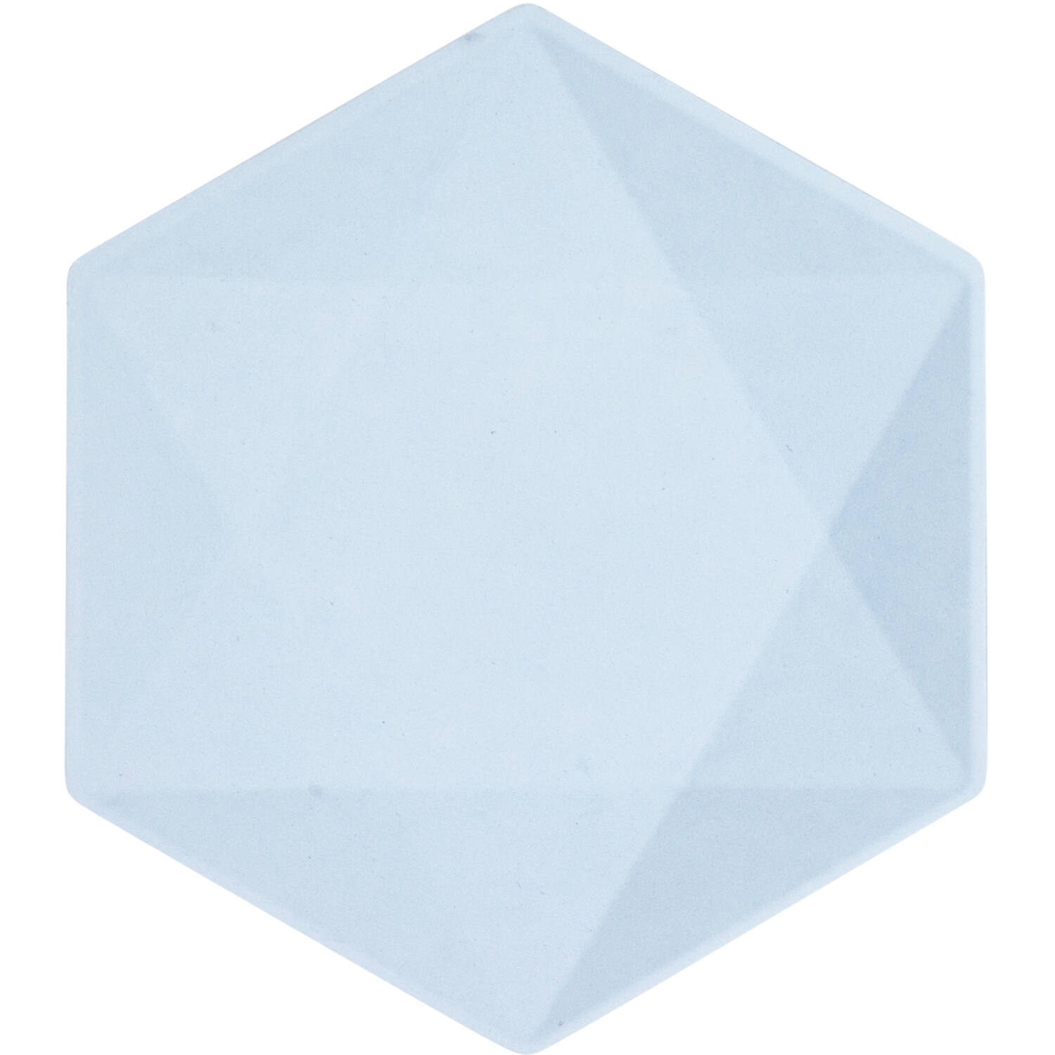 6 Plates Vert Decor Hexagonal Blue 20.8 x 18.1 cm
