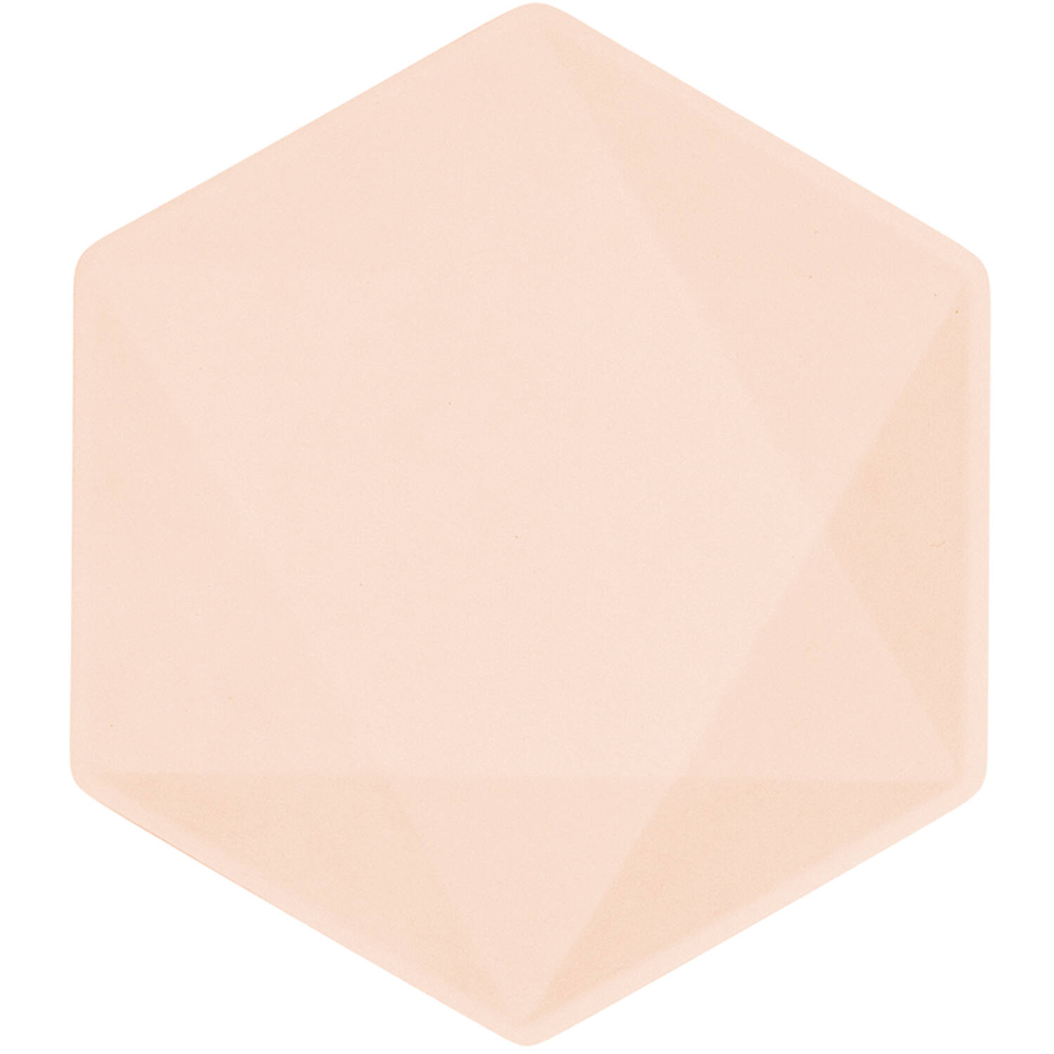 6 Plates Vert Decor Hexagonal Apricot 15.8 x 13.7 cm