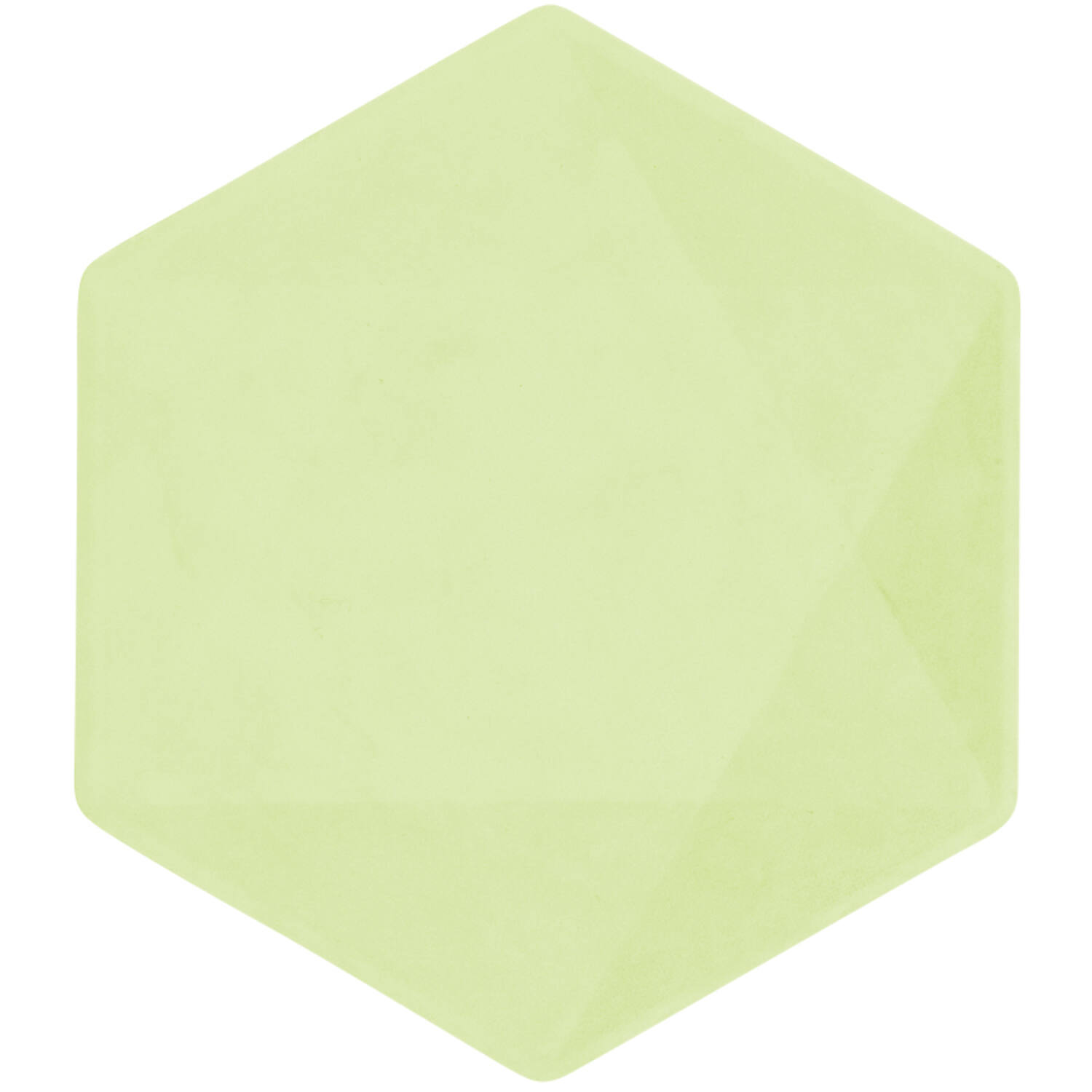 6 Plates Vert Decor Hexagonal Green 15.8 x 13.7 cm