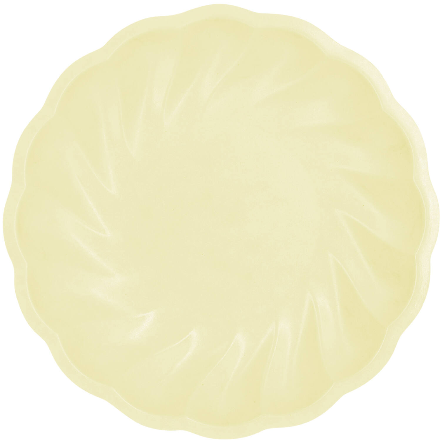 6 Plates Vert Decor Round Yellow 22.9 cm