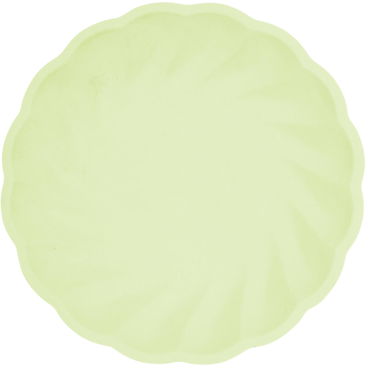 6 Plates Vert Decor Round Green 18.8 cm