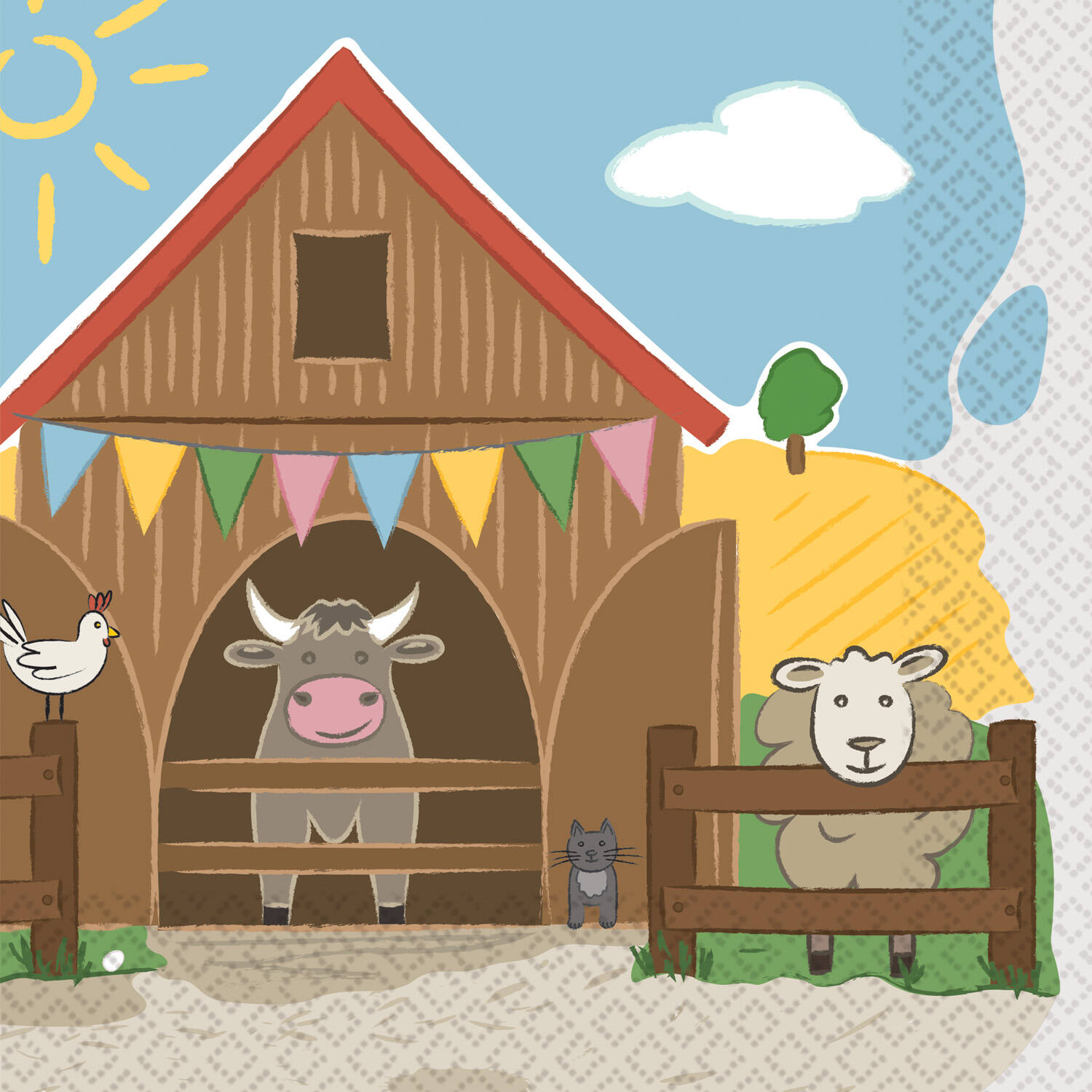 16 Napkins Farm Party 33 cm x 33 cm