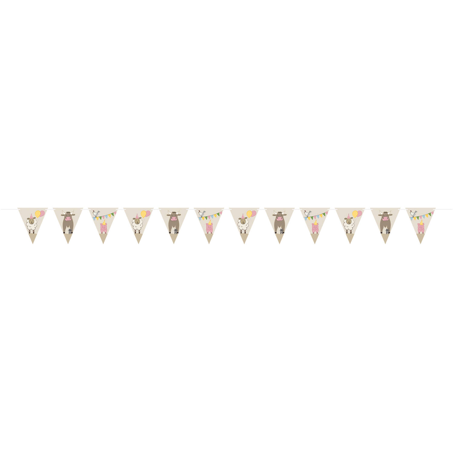 Flag Banner Farm Party Paper 480 cm