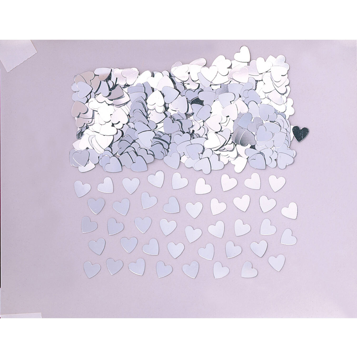 Confetti Sparkle Hearts Silver Foil 14 g